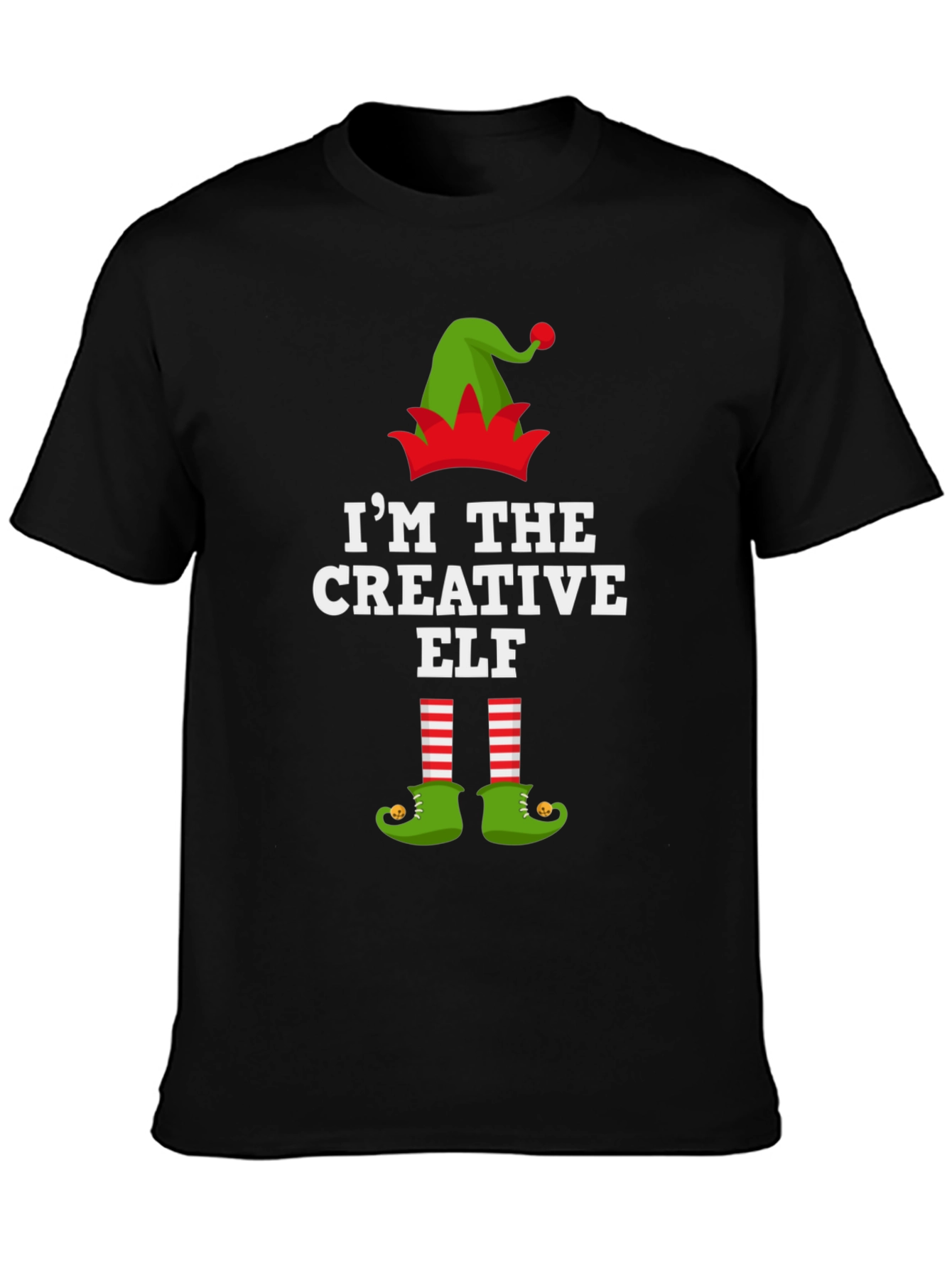 Creative Elf Graphic Tee - Holiday Fun!