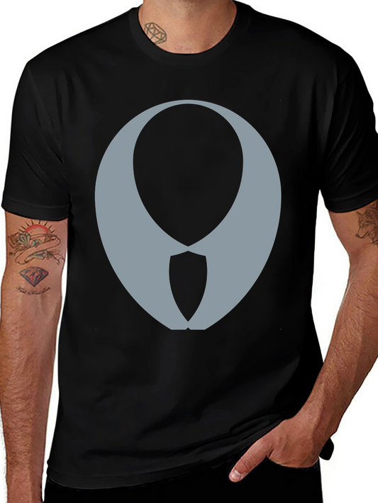 Abstract Symbol Black Tee Shirt - Modern & Unique Design