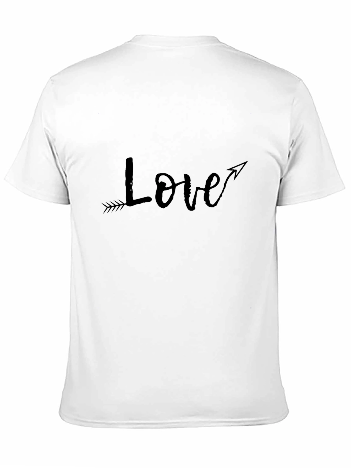 Love Arrow Graphic Tee - Black Cotton Casual Shirt