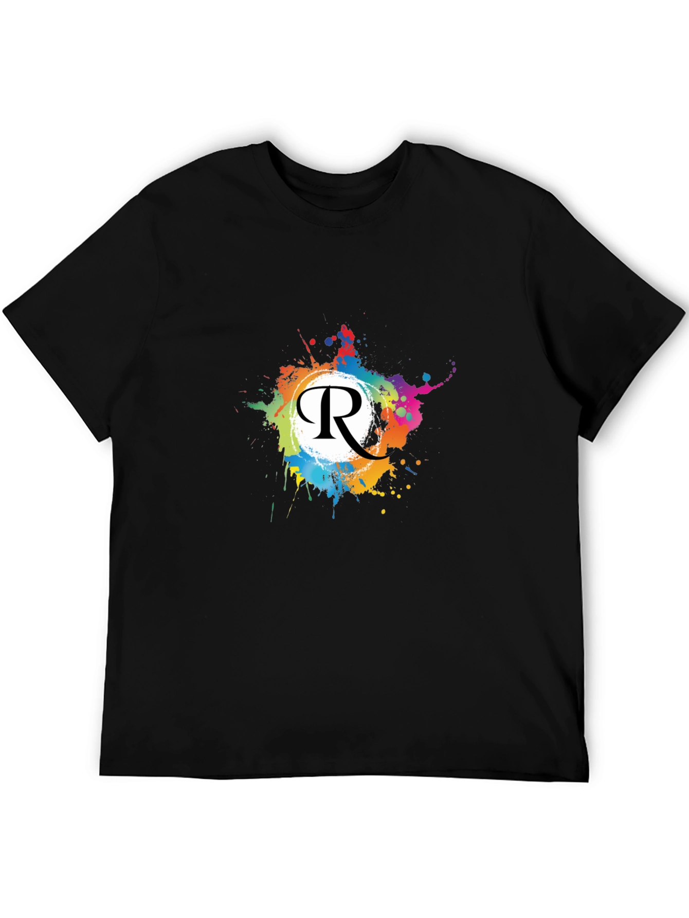 Vibrant R Letter Graphic Tee