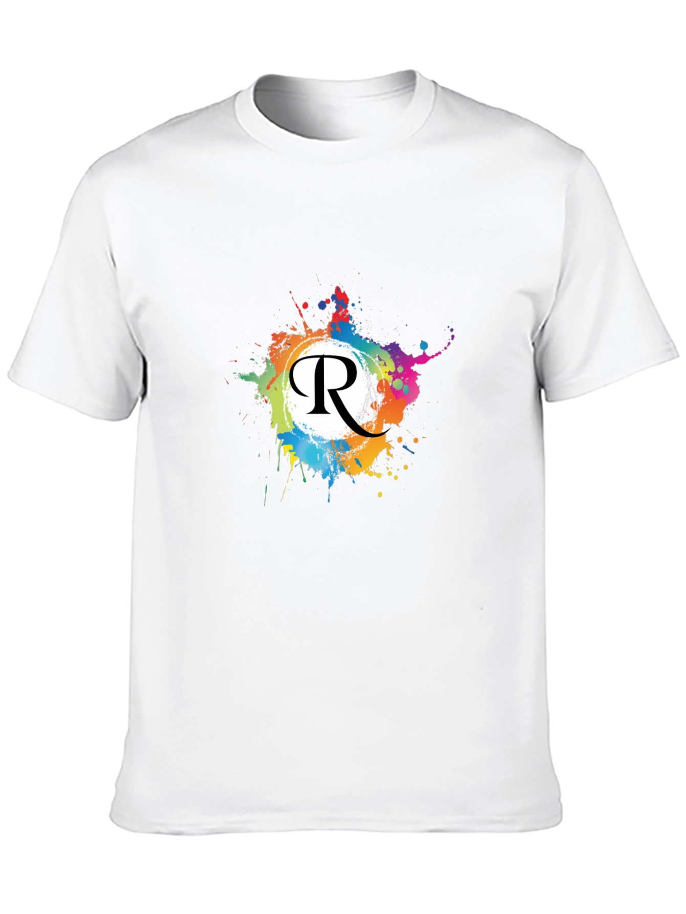 Vibrant R Letter Graphic Tee