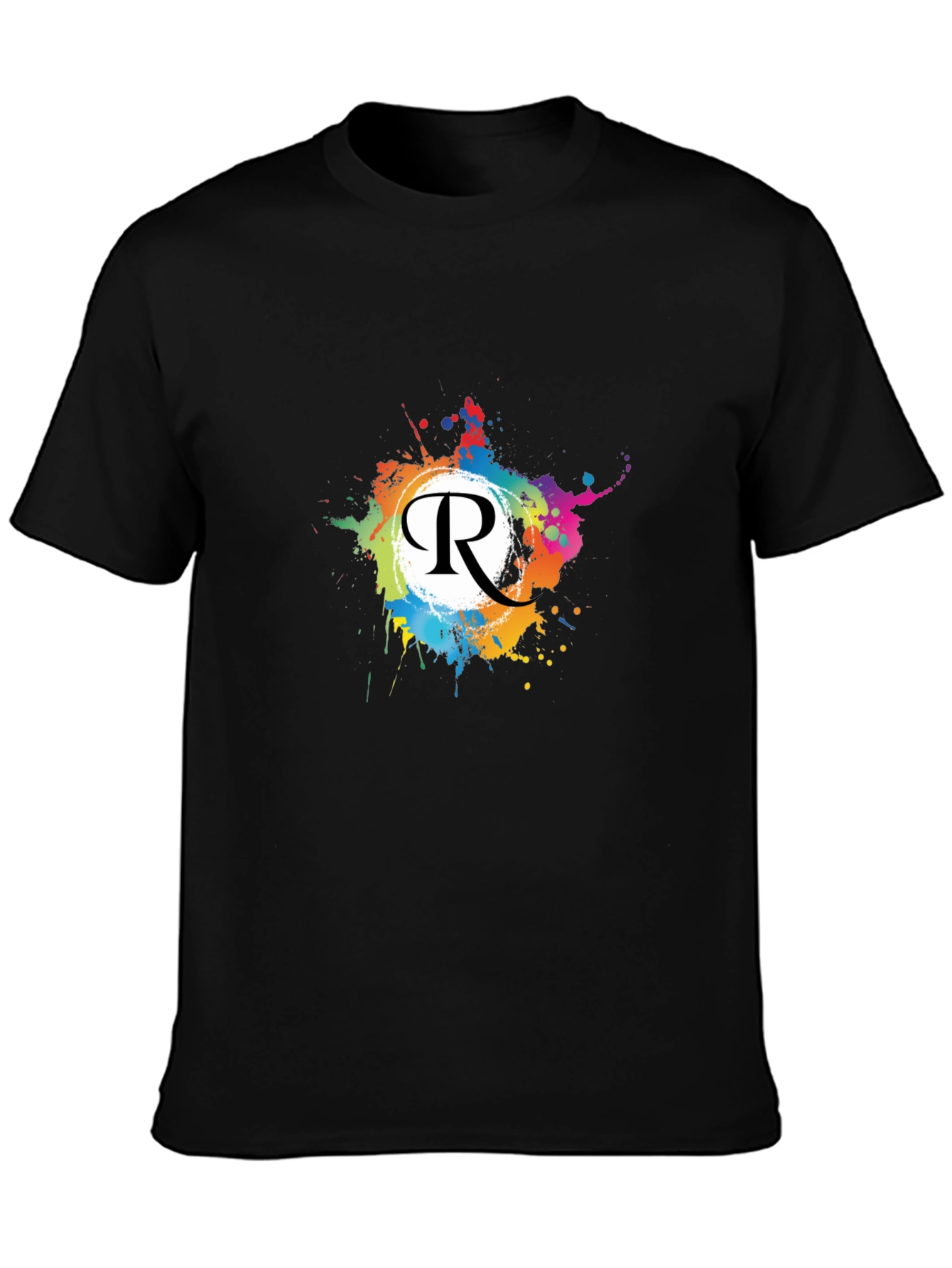 Vibrant R Letter Graphic Tee