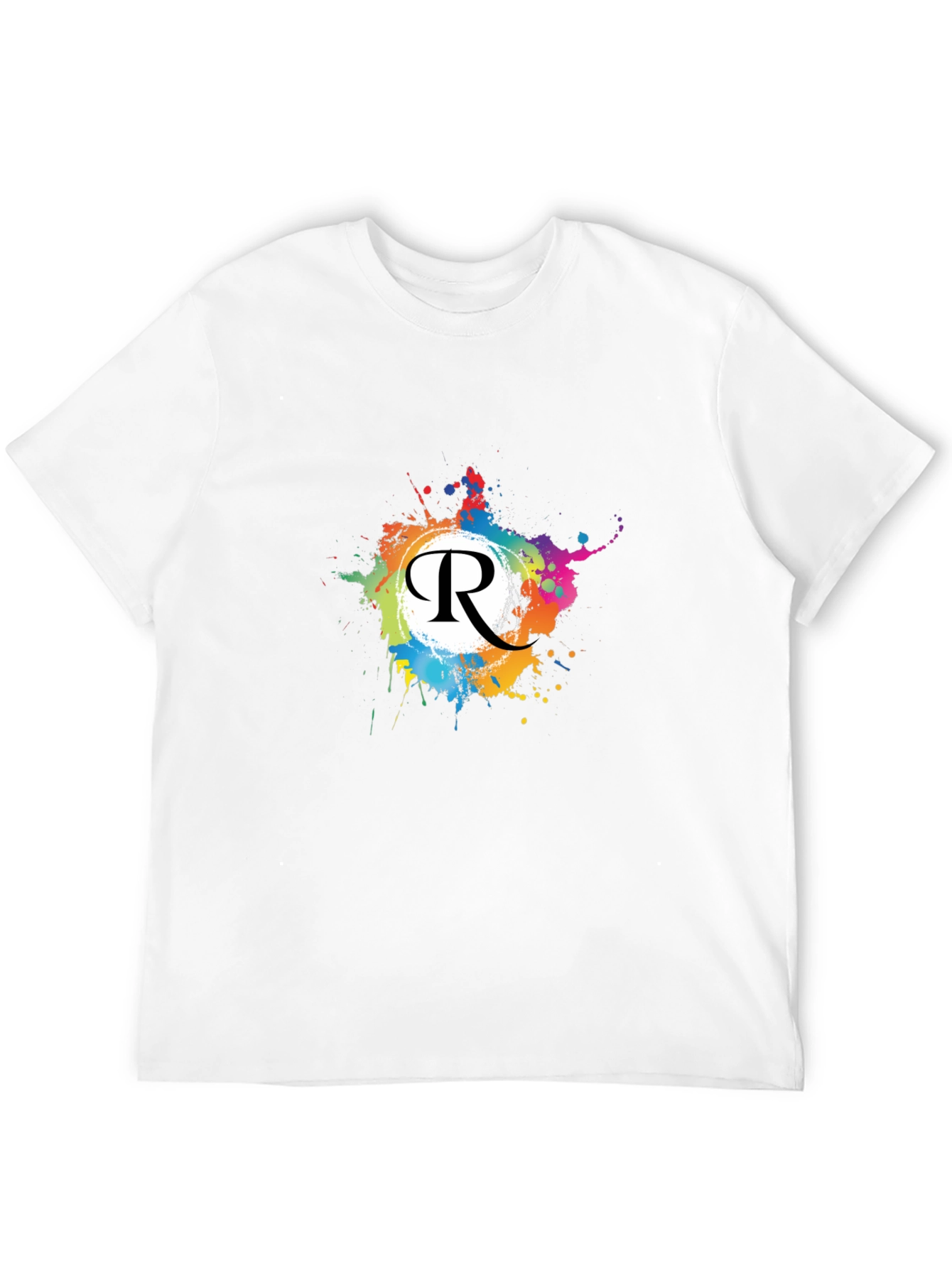 Vibrant R Letter Graphic Tee