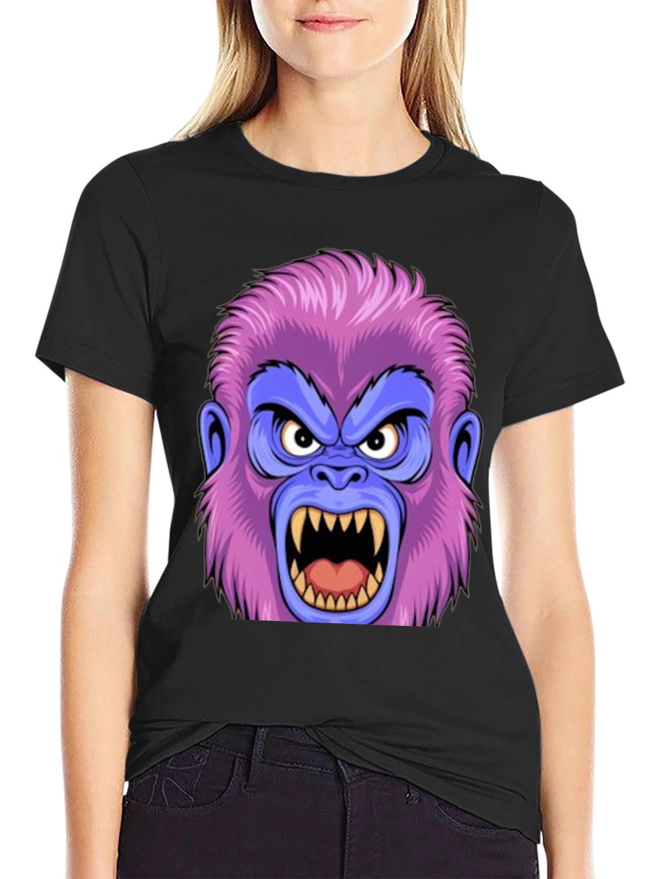 Angry Gorilla Graphic Tee - Black