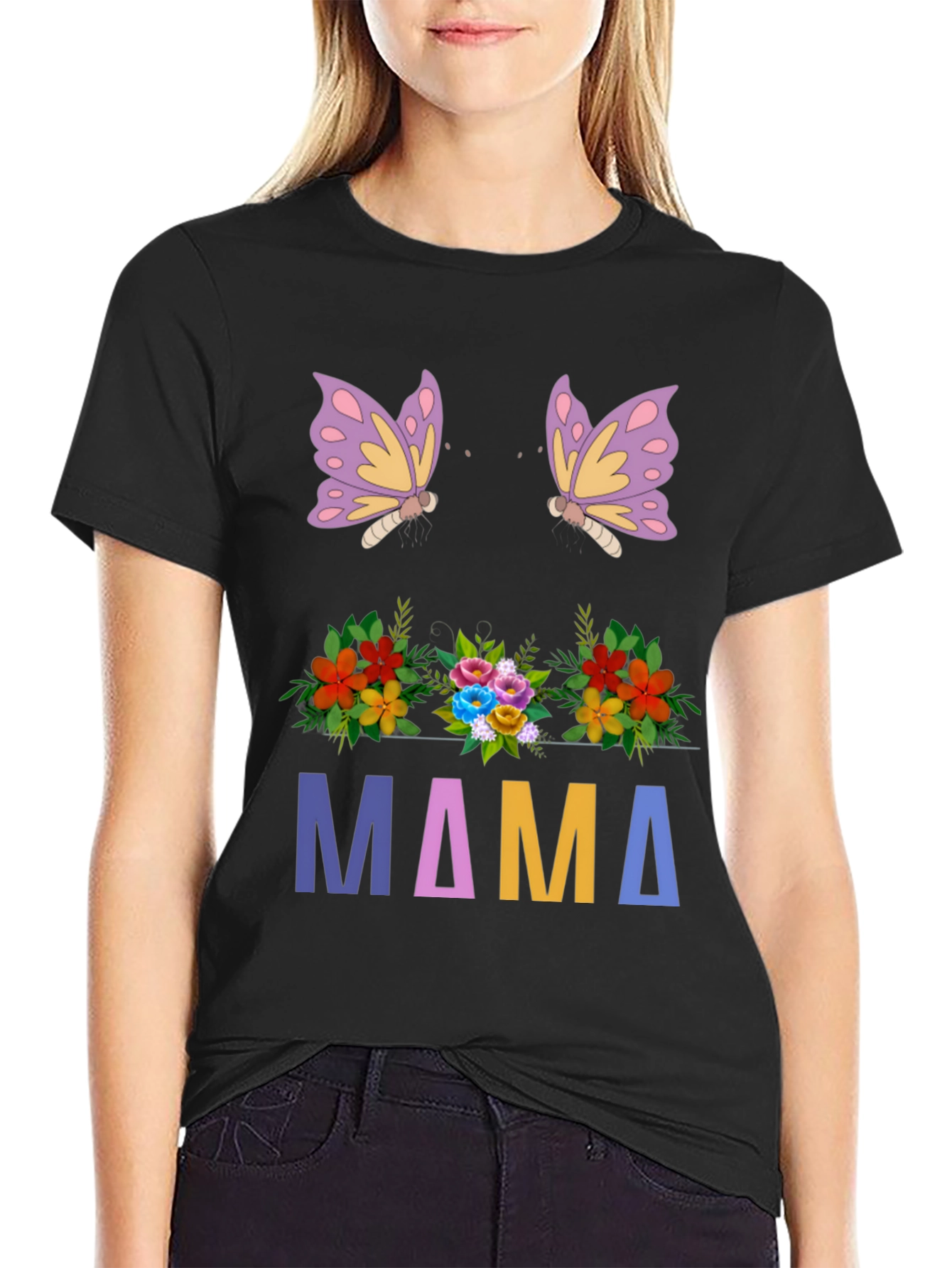 Floral Mama Butterfly T-Shirt