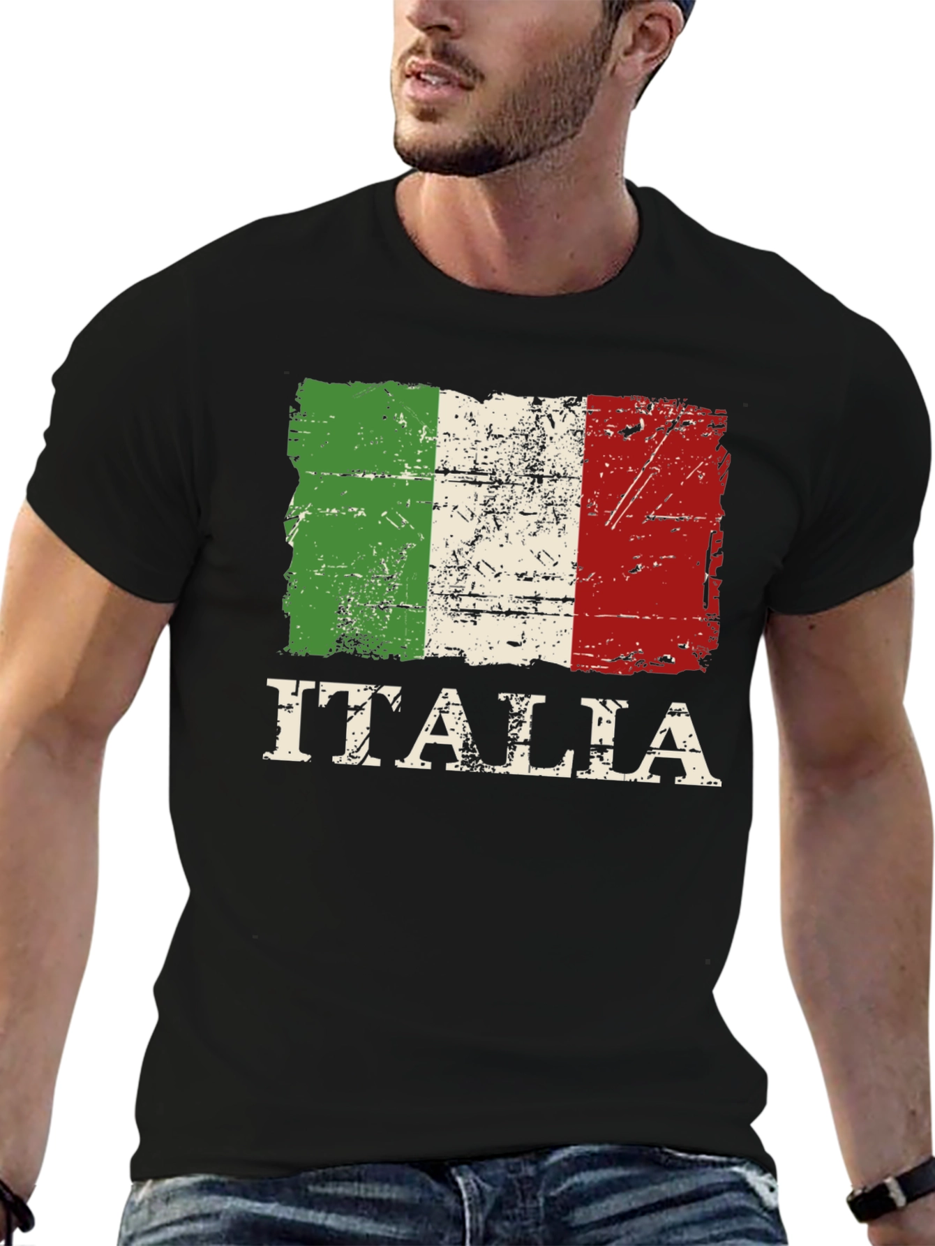 Italia Flag T-Shirt: Distressed Italian Pride Tee