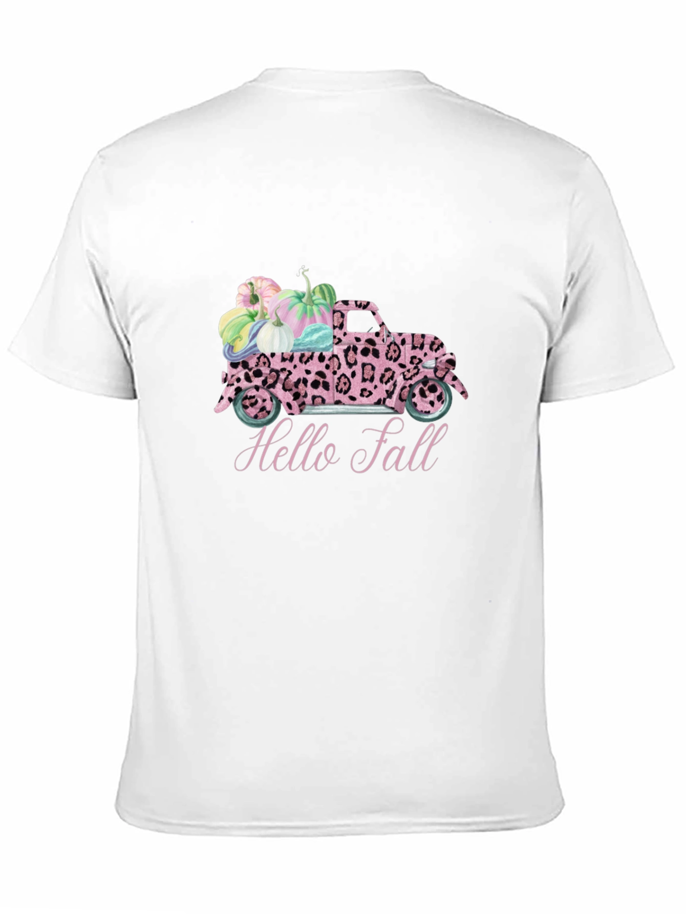 Hello Fall Leopard Truck T-Shirt