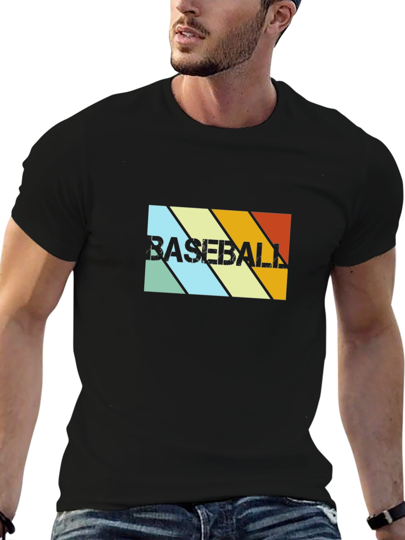 Retro Baseball Graphic Tee - Stylish Sportswear
