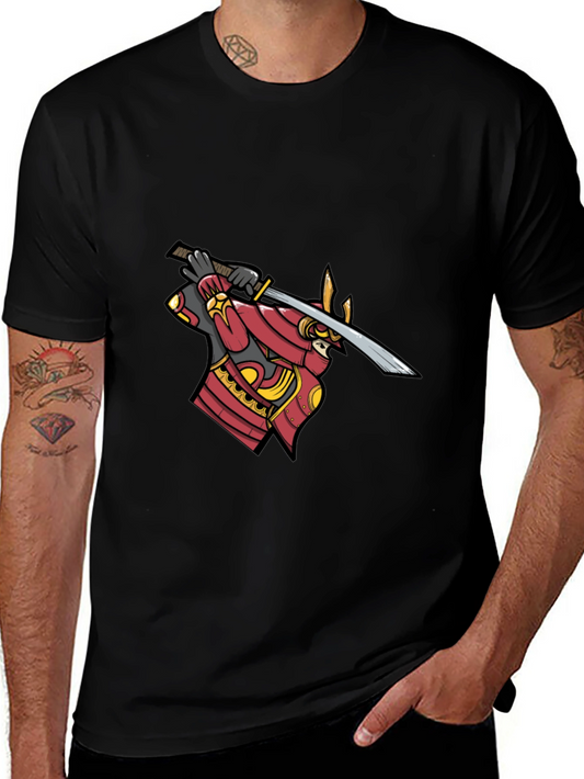 Samurai Warrior Graphic Black T-Shirt