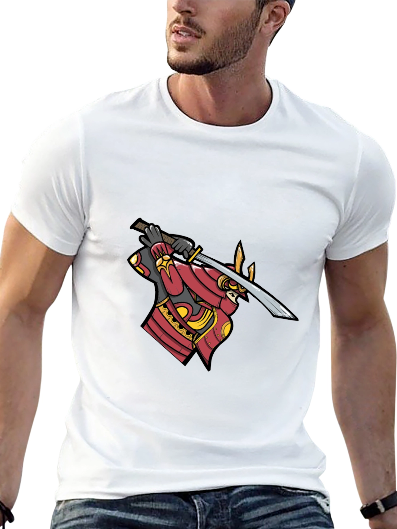 Samurai Warrior Graphic Black T-Shirt