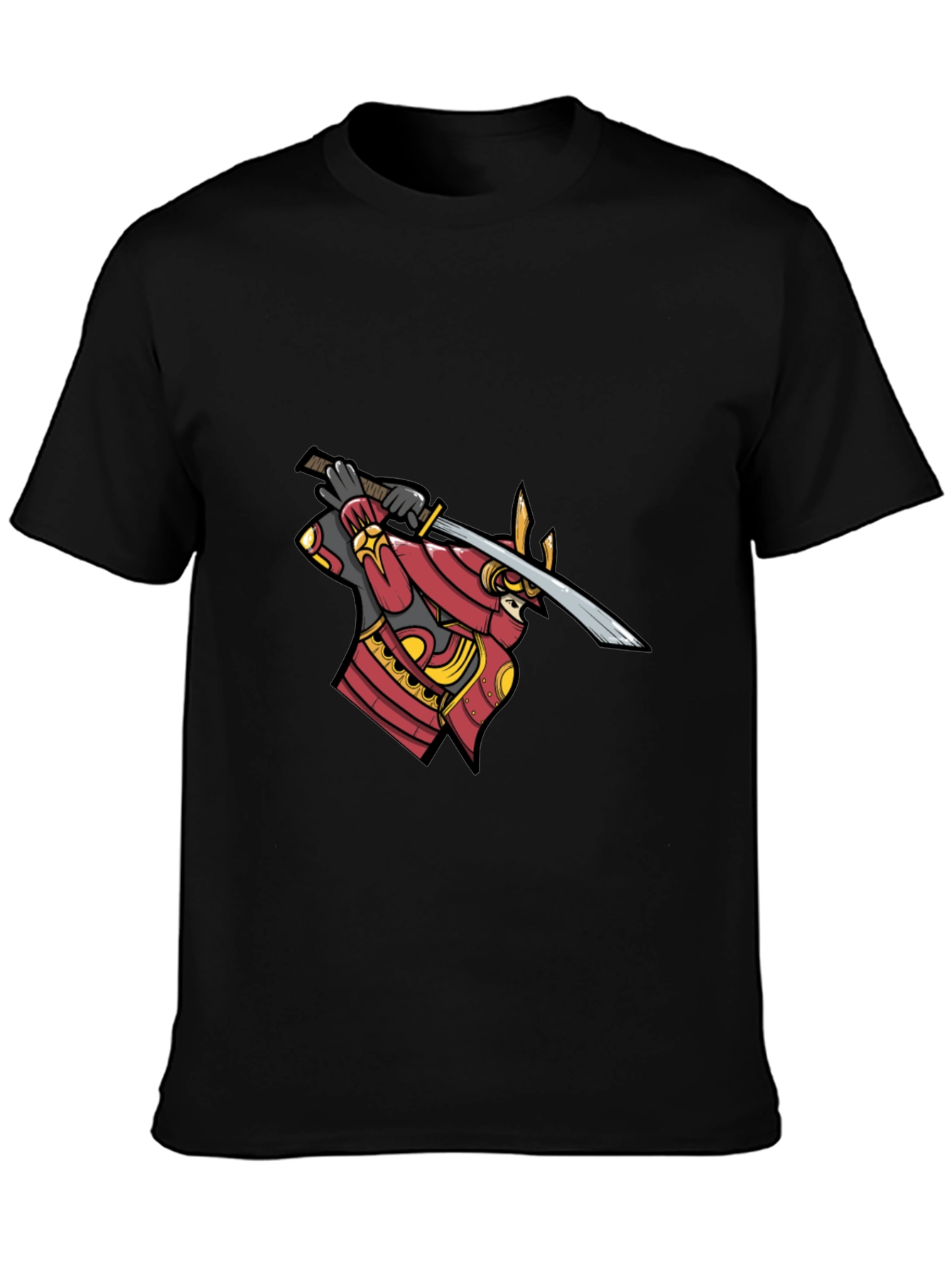Samurai Warrior Graphic Black T-Shirt