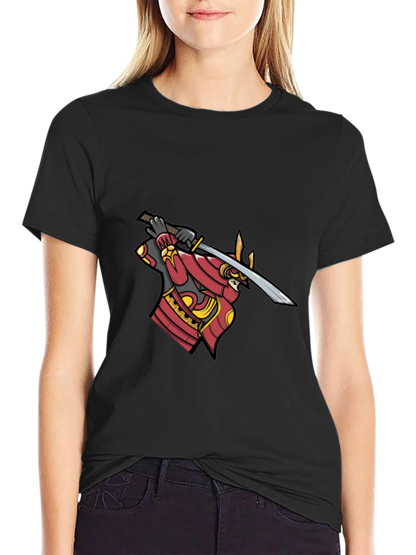 Samurai Warrior Graphic Black T-Shirt