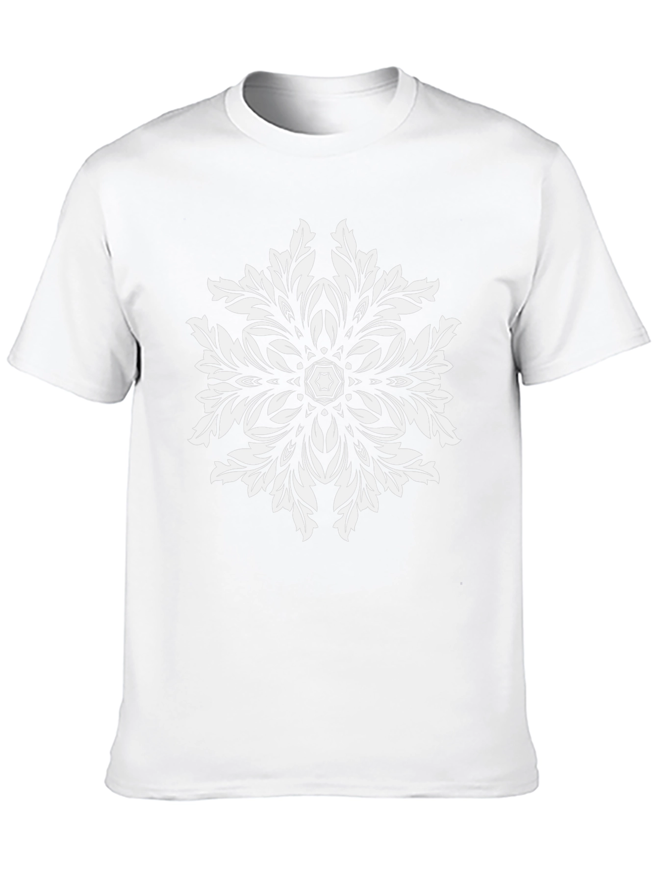 Geometric Floral Graphic Black T-Shirt