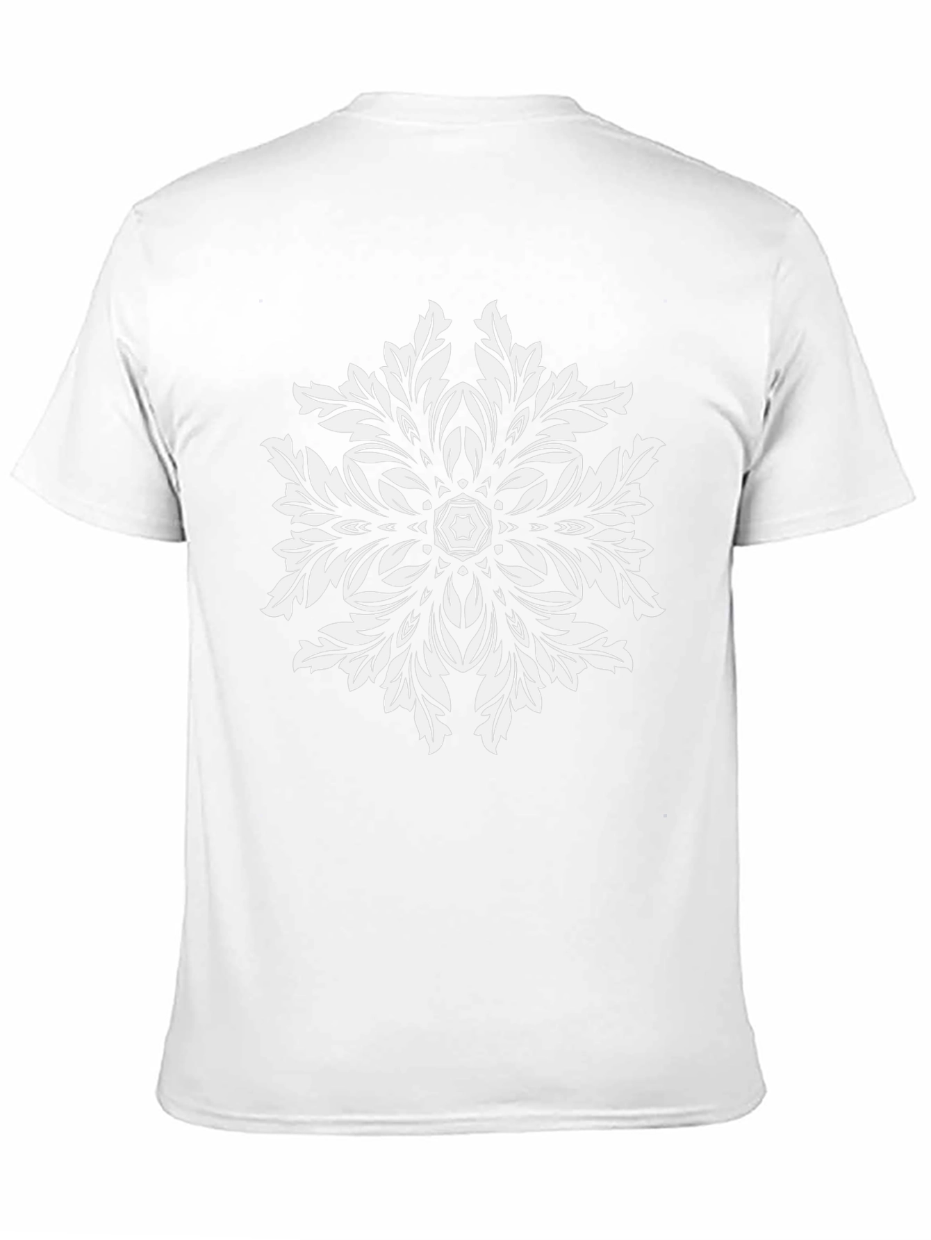 Geometric Floral Graphic Black T-Shirt