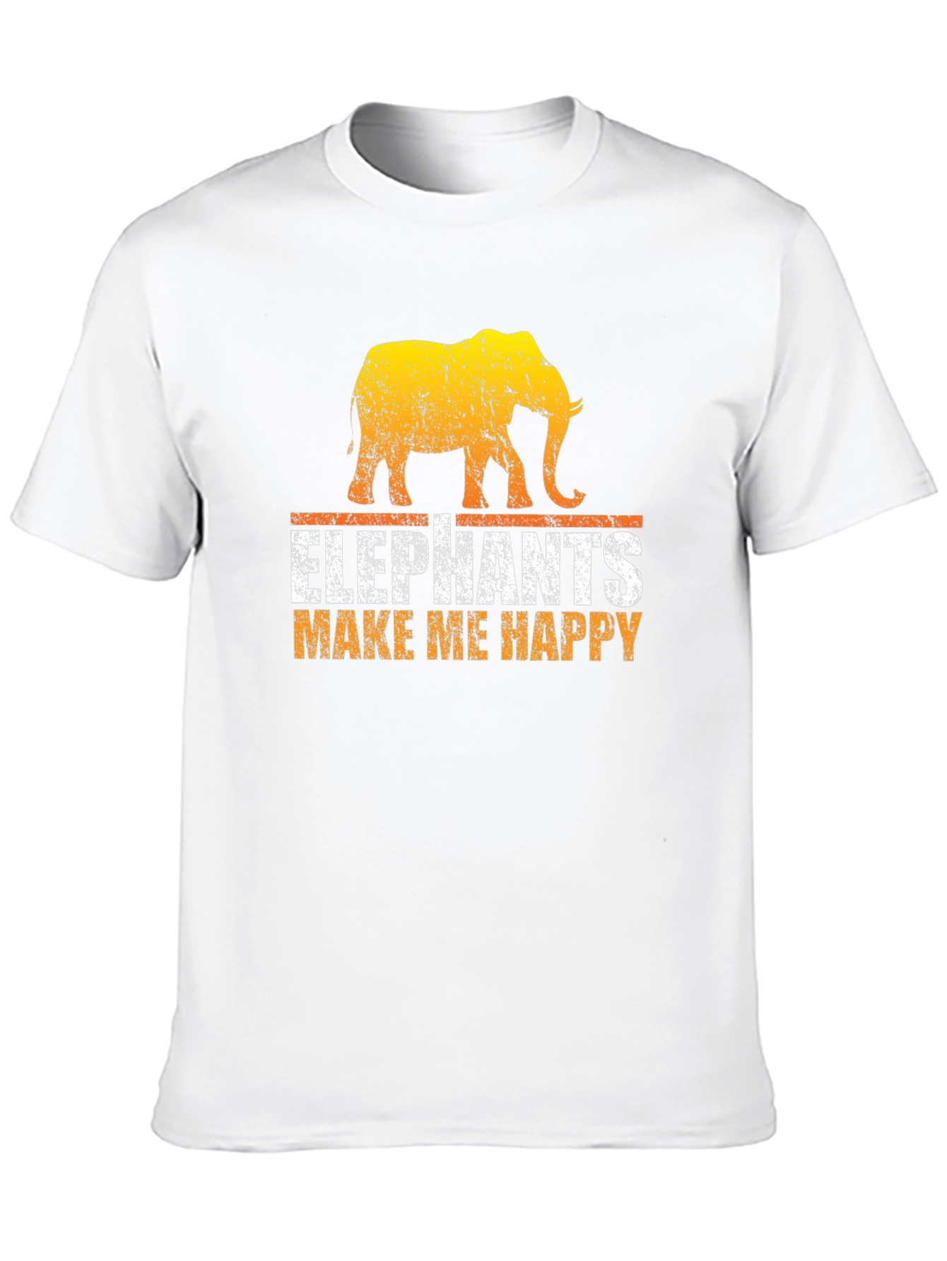 Elephant Graphic Tee - Make Me Happy Black T-Shirt