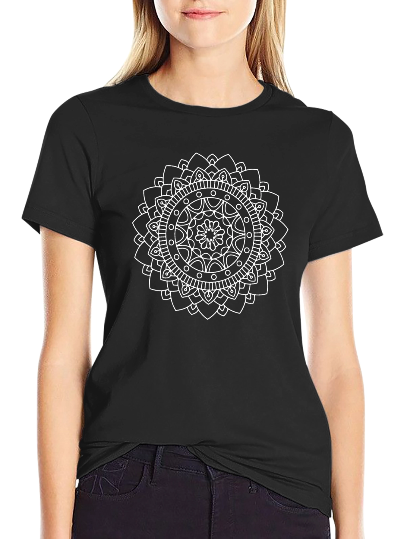 Black Mandala Graphic T-Shirt