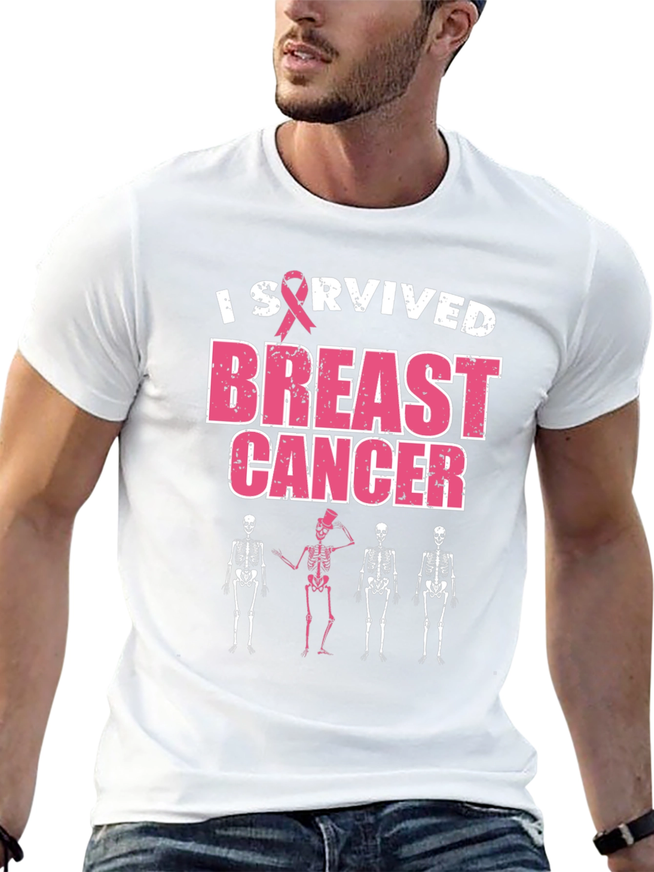 I Survived Breast Cancer Skeleton T-Shirt