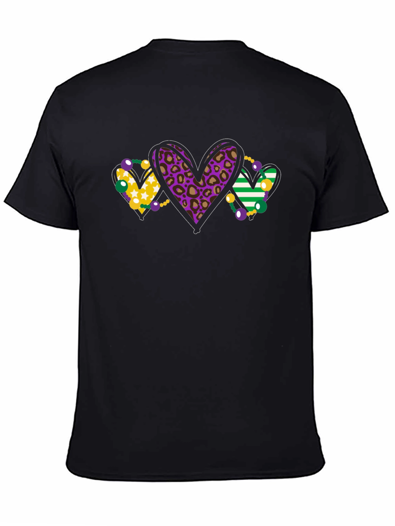 Mardi Gras Heart T-Shirt - Stylish and Fun