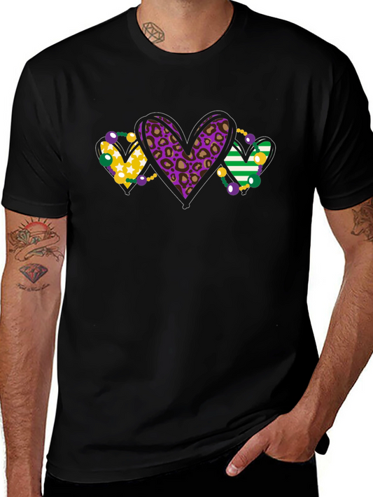 Mardi Gras Heart T-Shirt - Stylish and Fun