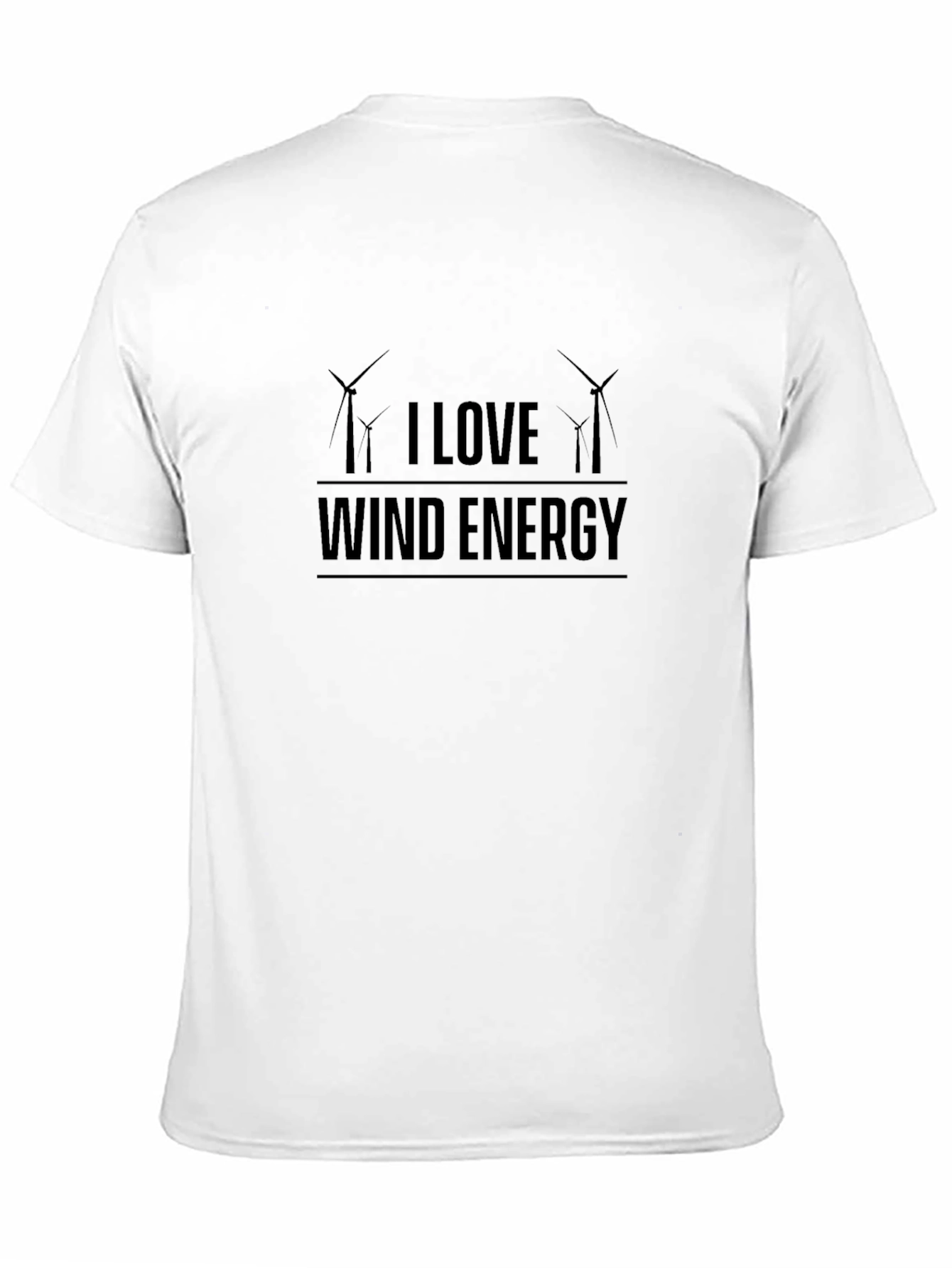 I Love Wind Energy T-Shirt - Black