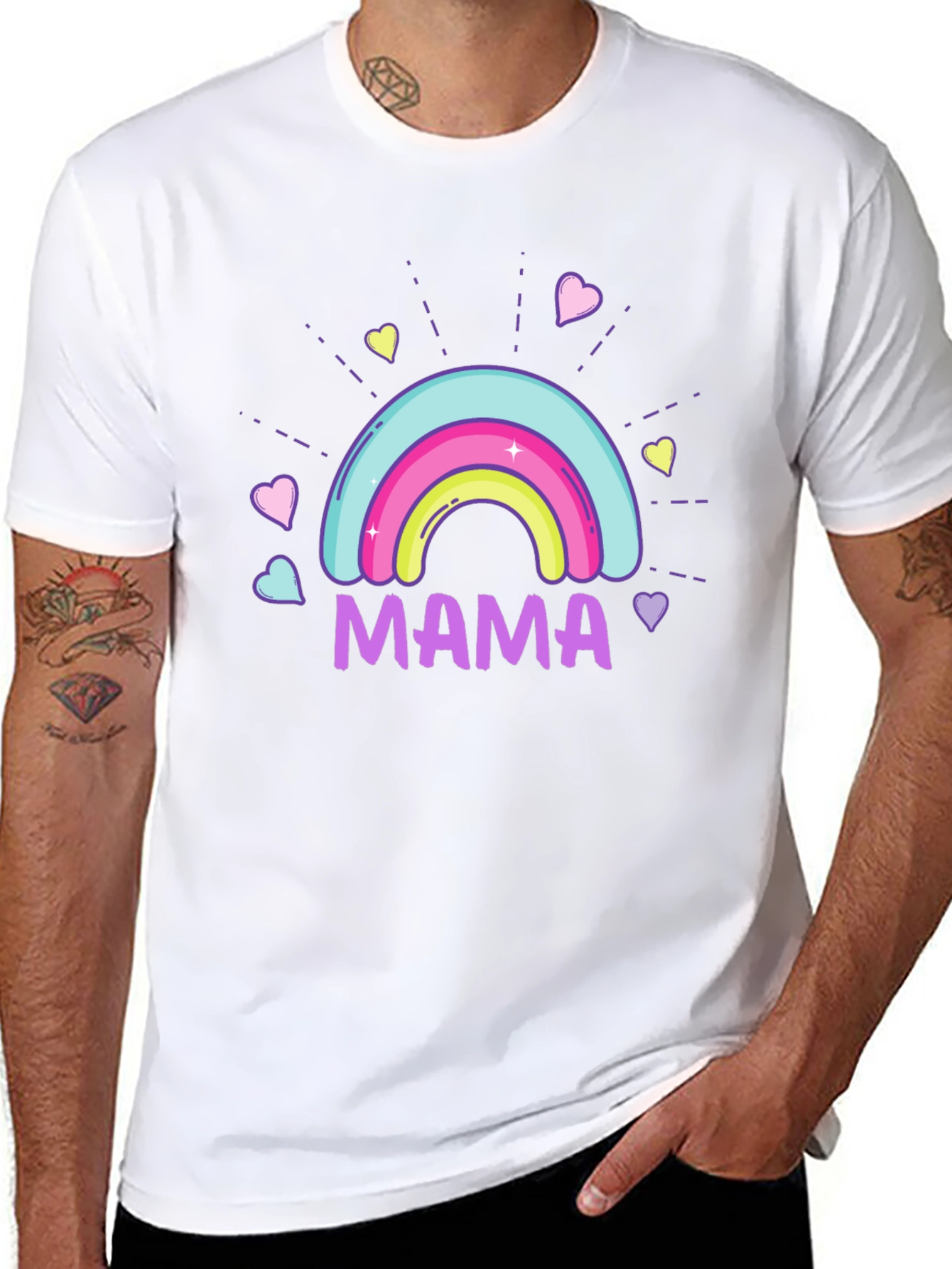 Mama Rainbow Graphic T-Shirt - Cute Mothers Day Gift