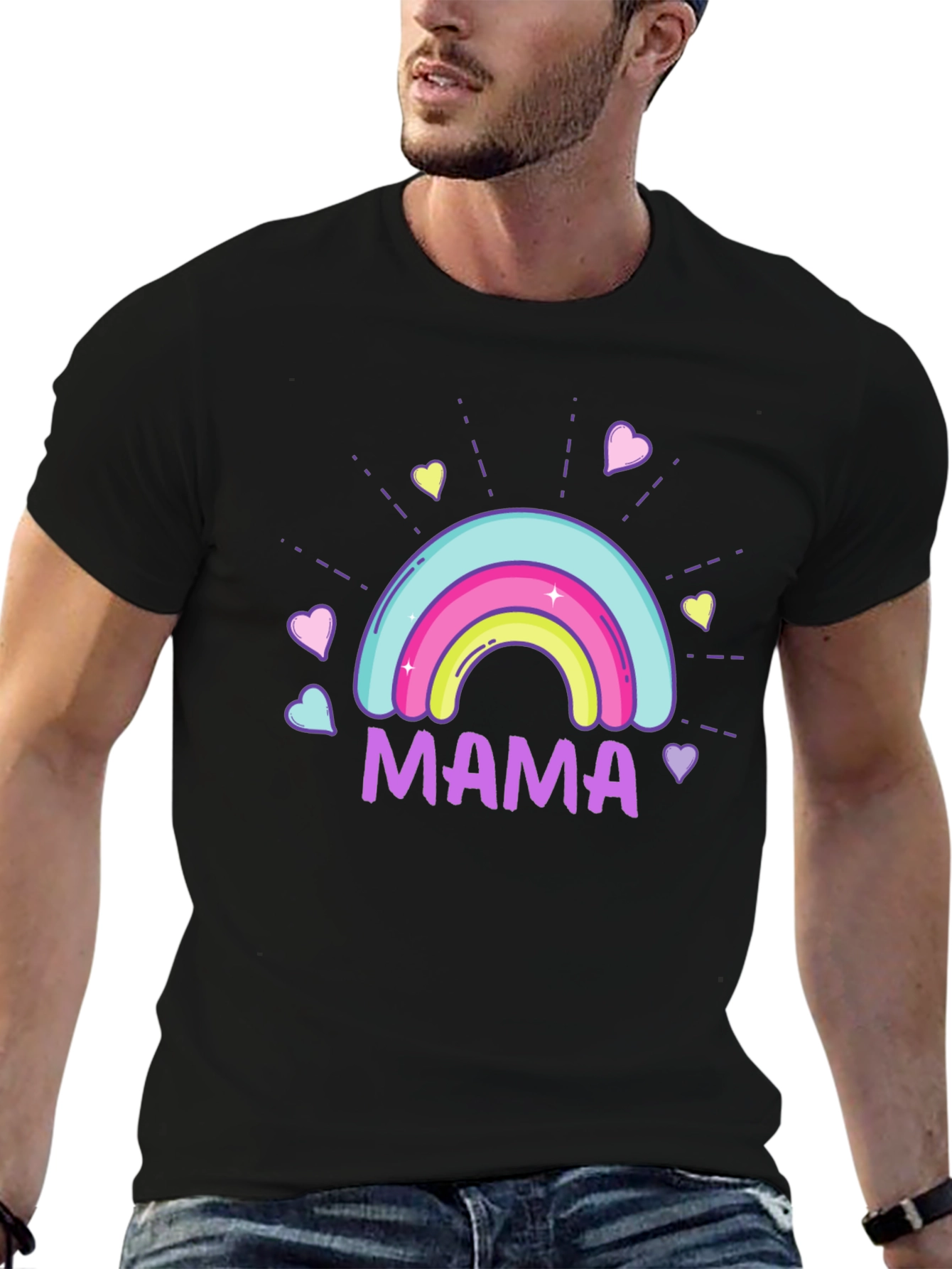 Mama Rainbow Graphic T-Shirt - Cute Mothers Day Gift