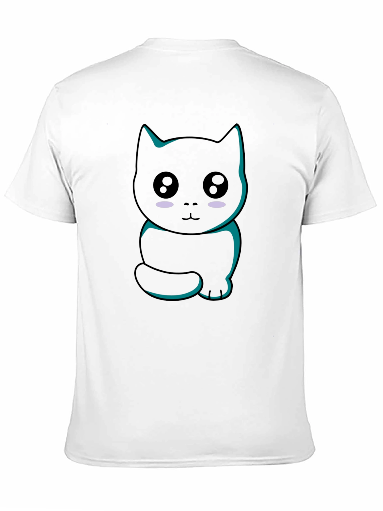 Cute Cartoon Black Cat Graphic T-Shirt