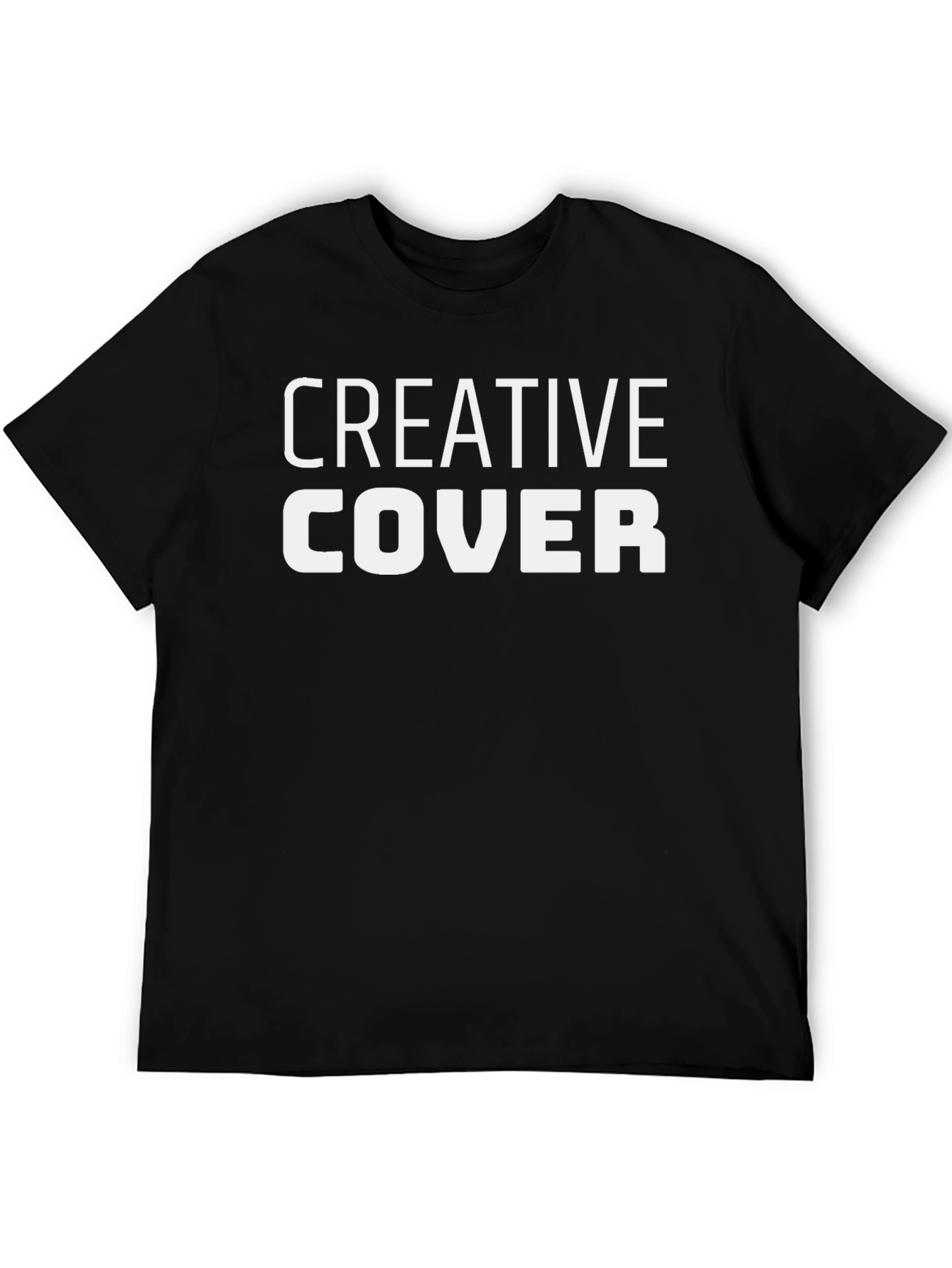 Creative Cover Graphic Tee - Black Cotton T-Shirt