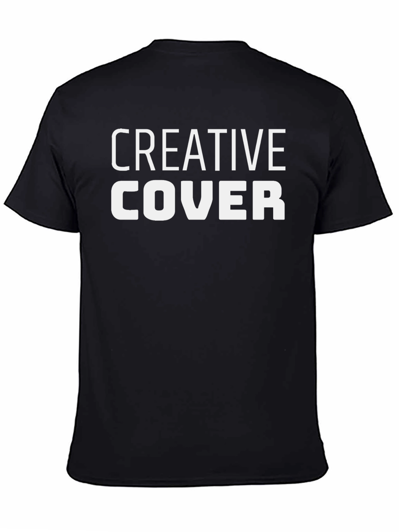 Creative Cover Graphic Tee - Black Cotton T-Shirt