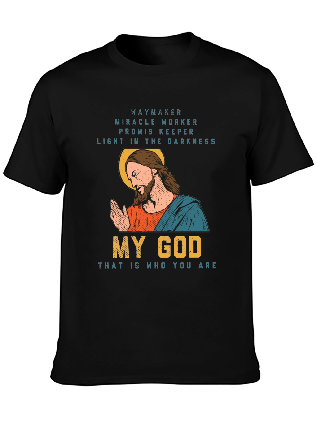 Waymaker Christian Graphic T-Shirt - My God Design