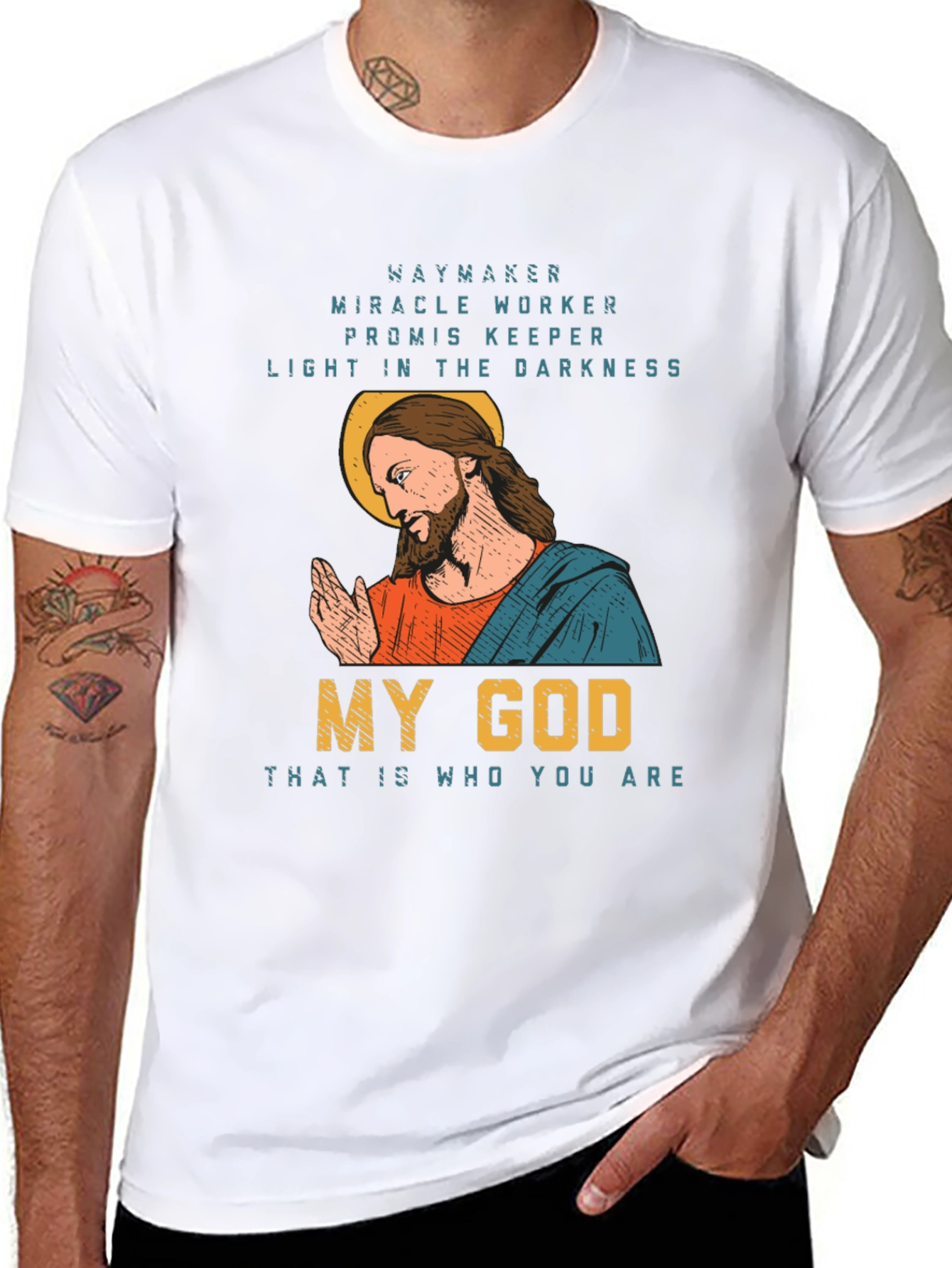 Waymaker Christian Graphic T-Shirt - My God Design