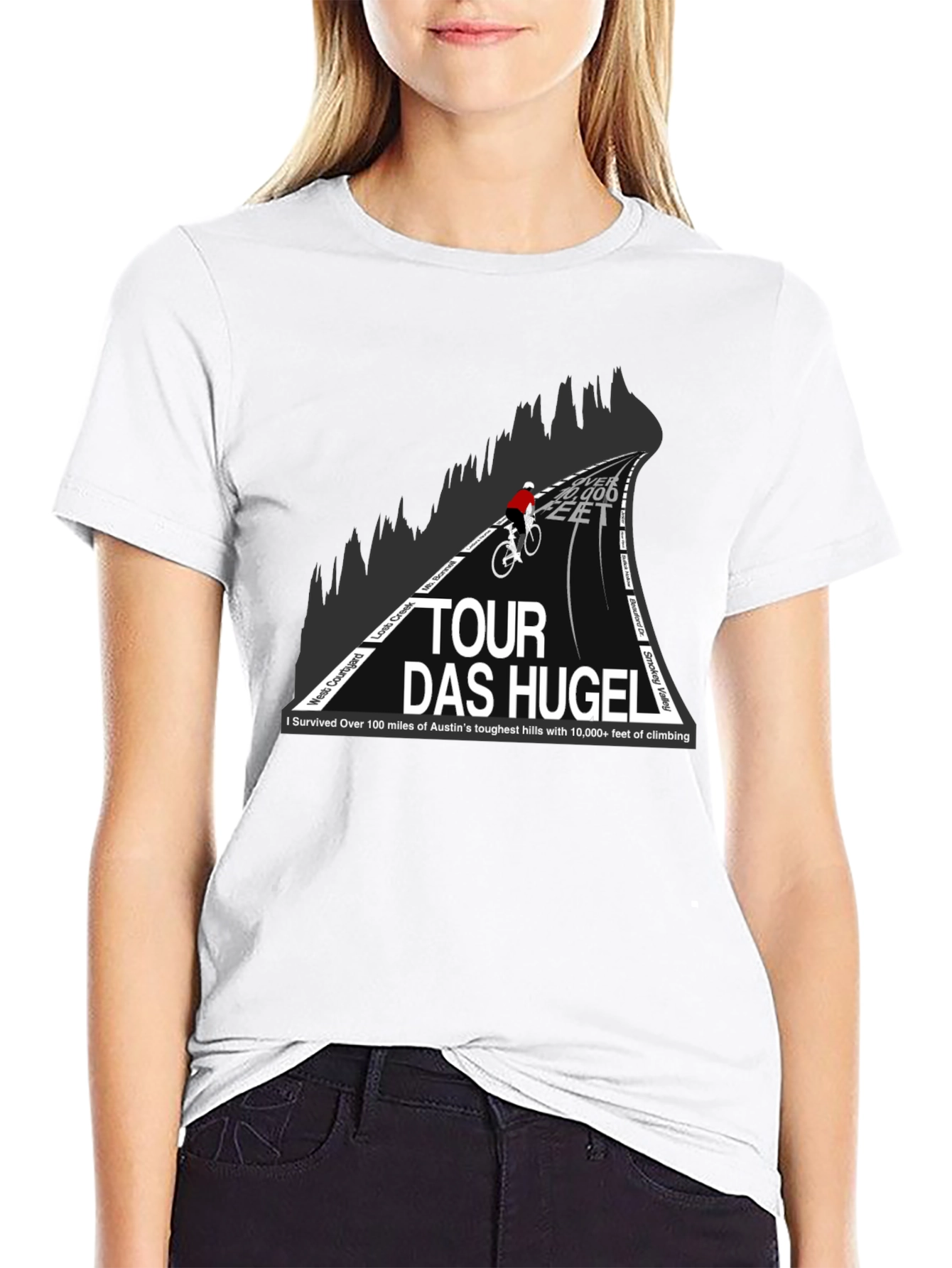 Tour Das Hugel Cycling T-Shirt - Austins Toughest Hills