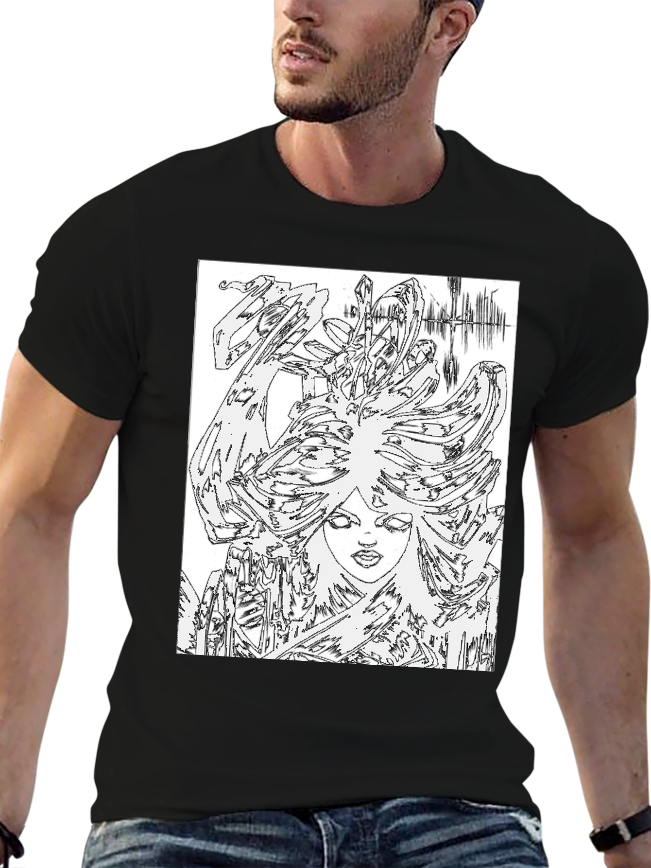 Abstract Art Black T-Shirt