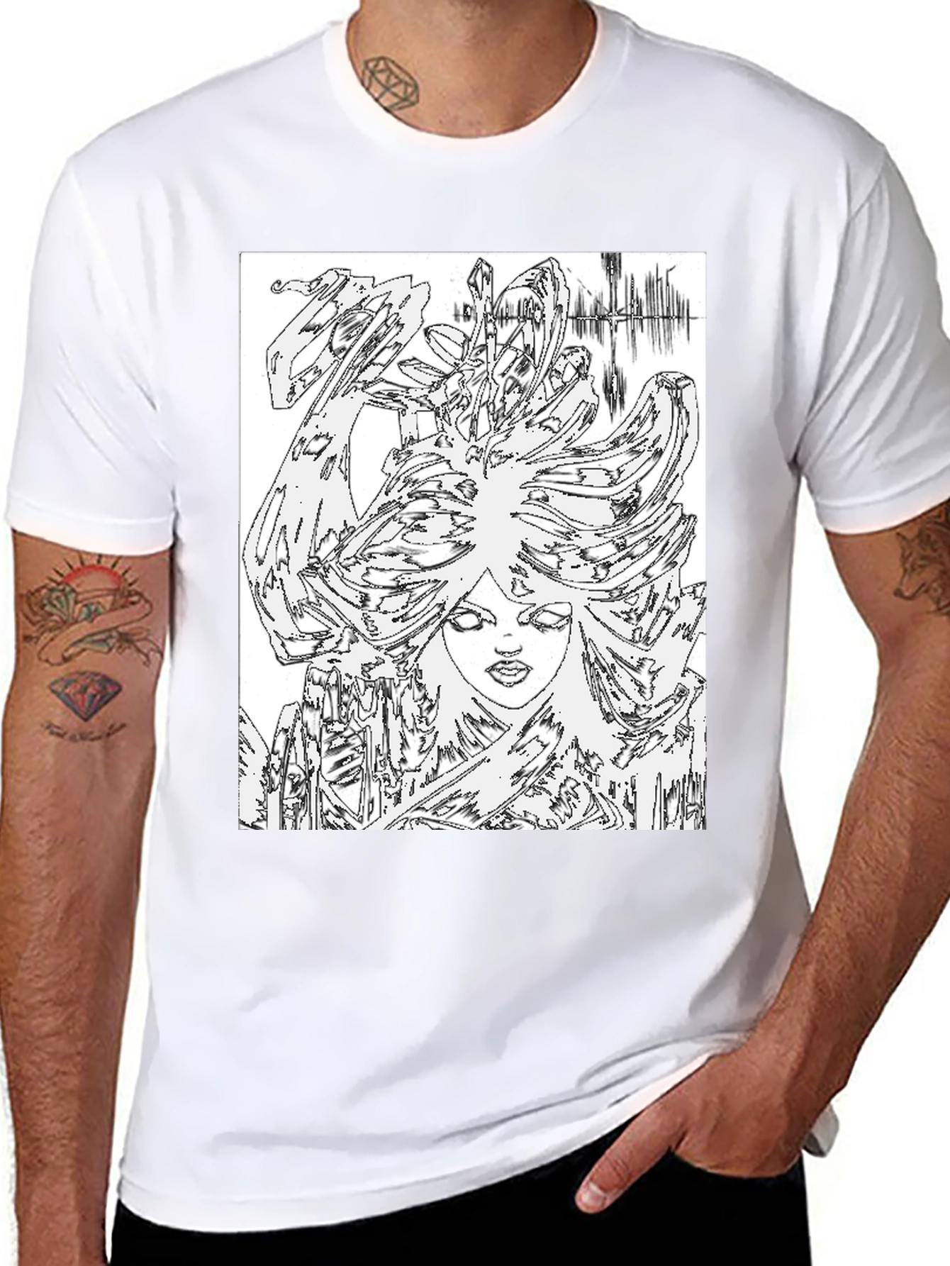 Abstract Art Black T-Shirt
