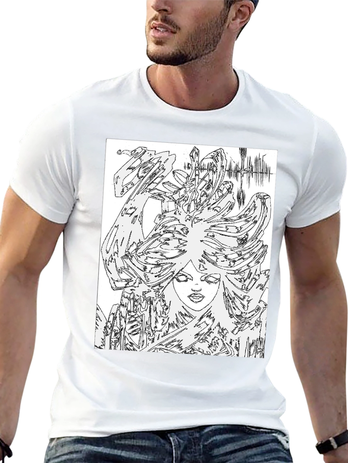 Abstract Art Black T-Shirt