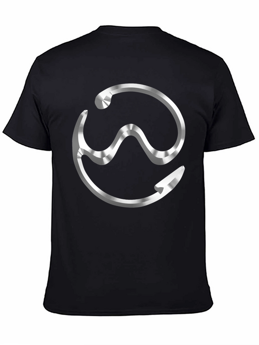 Sleek Graphic Tee - Futuristic Logo Shirt