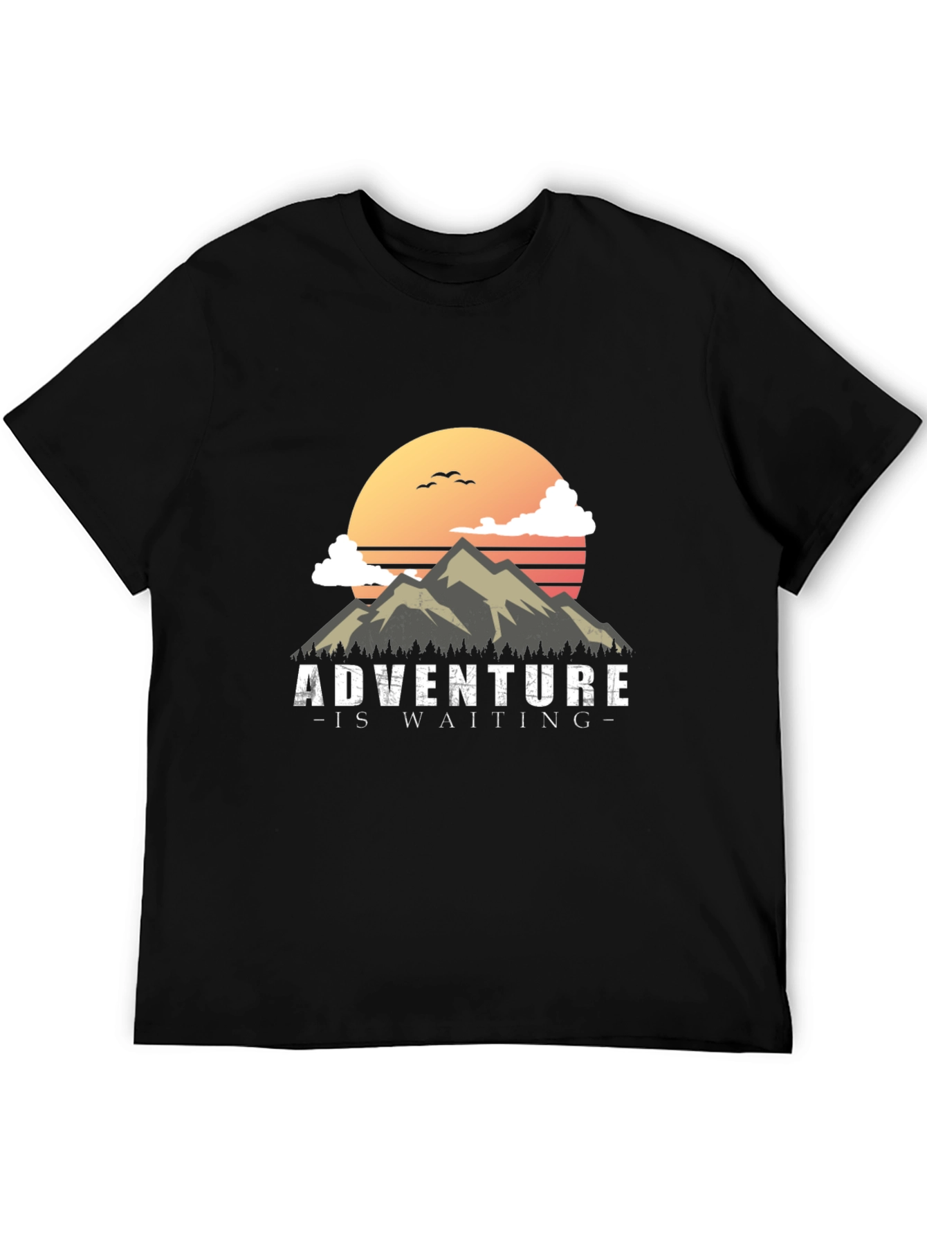 Adventure Awaits Graphic Tee - Black Mountain Shirt