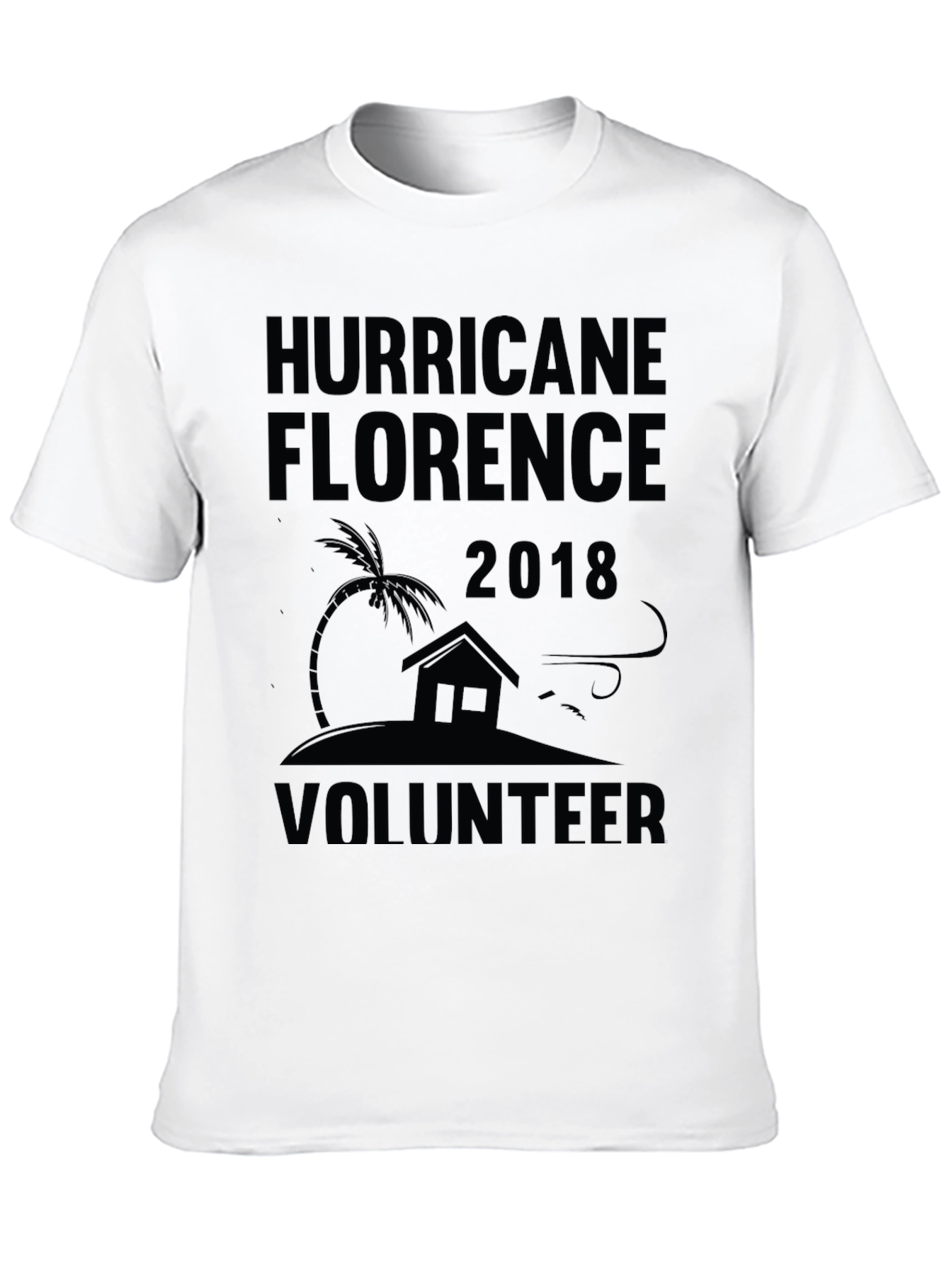 Hurricane Florence 2018 Volunteer Black T-Shirt