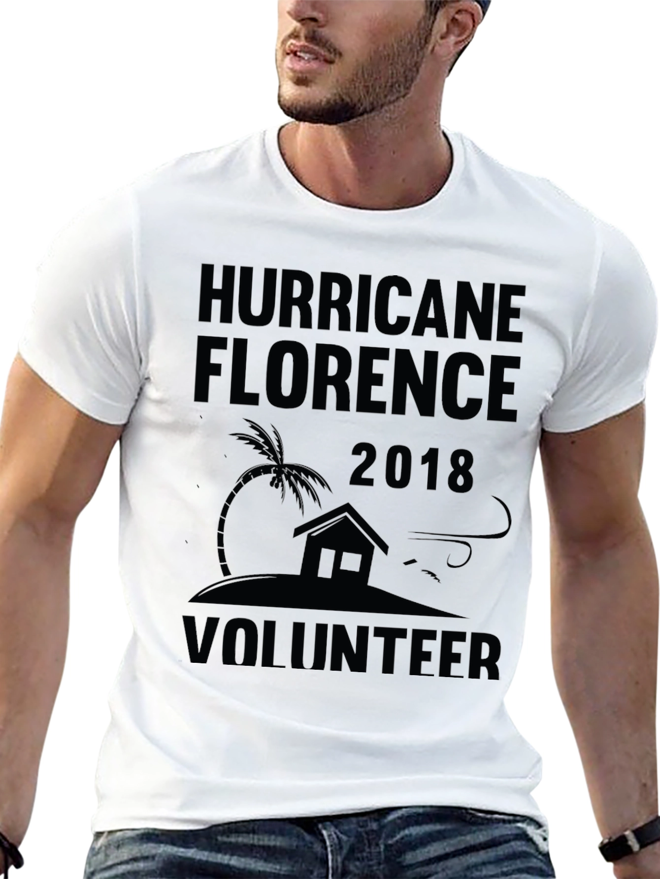 Hurricane Florence 2018 Volunteer Black T-Shirt