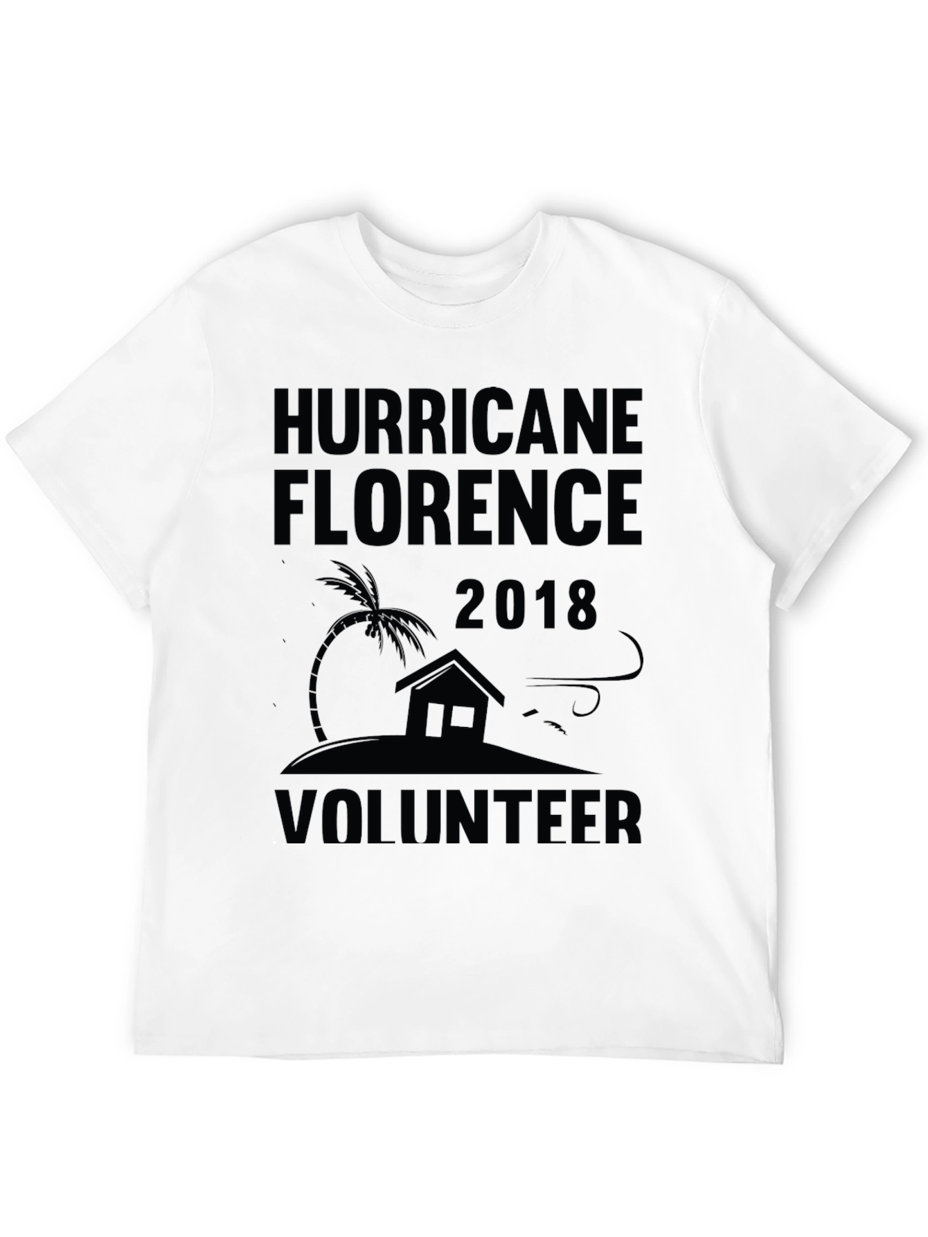 Hurricane Florence 2018 Volunteer Black T-Shirt
