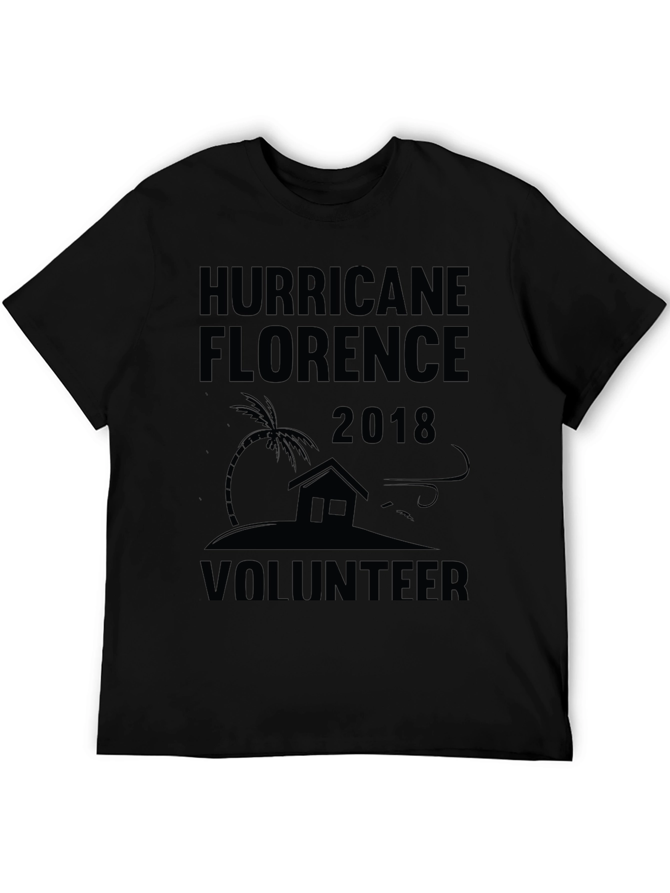 Hurricane Florence 2018 Volunteer Black T-Shirt