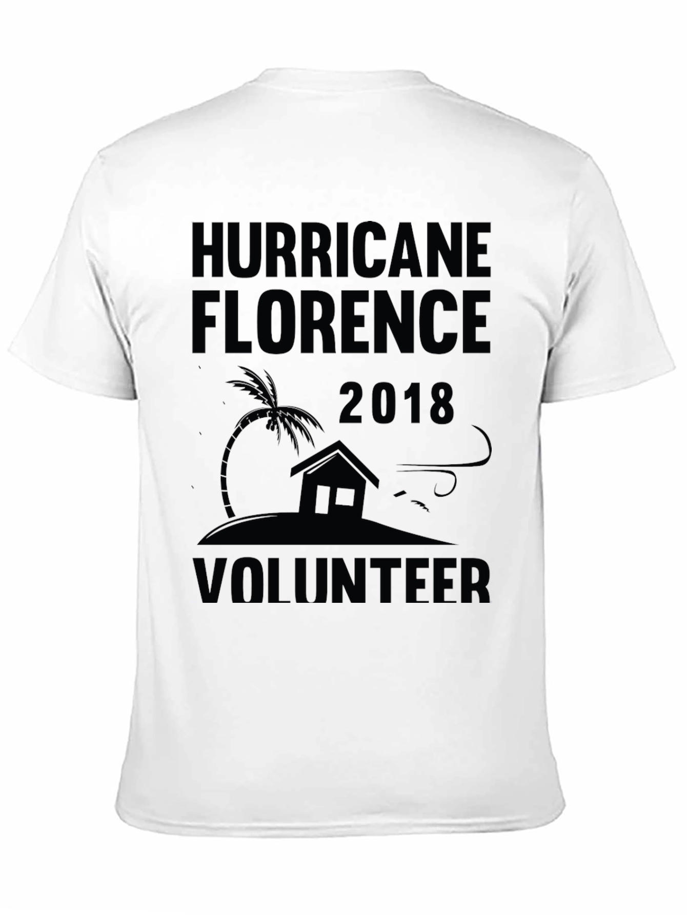 Hurricane Florence 2018 Volunteer Black T-Shirt