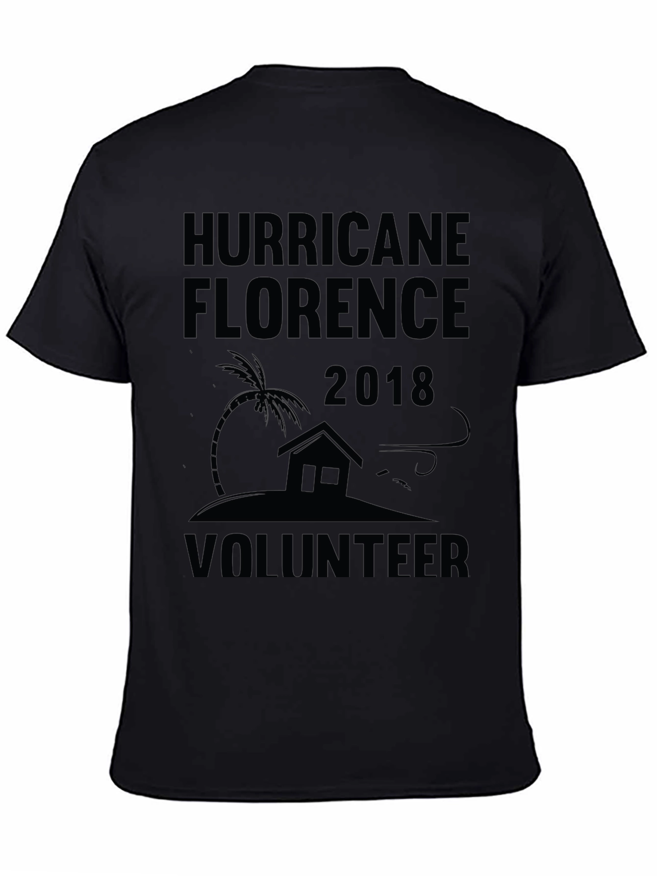 Hurricane Florence 2018 Volunteer Black T-Shirt