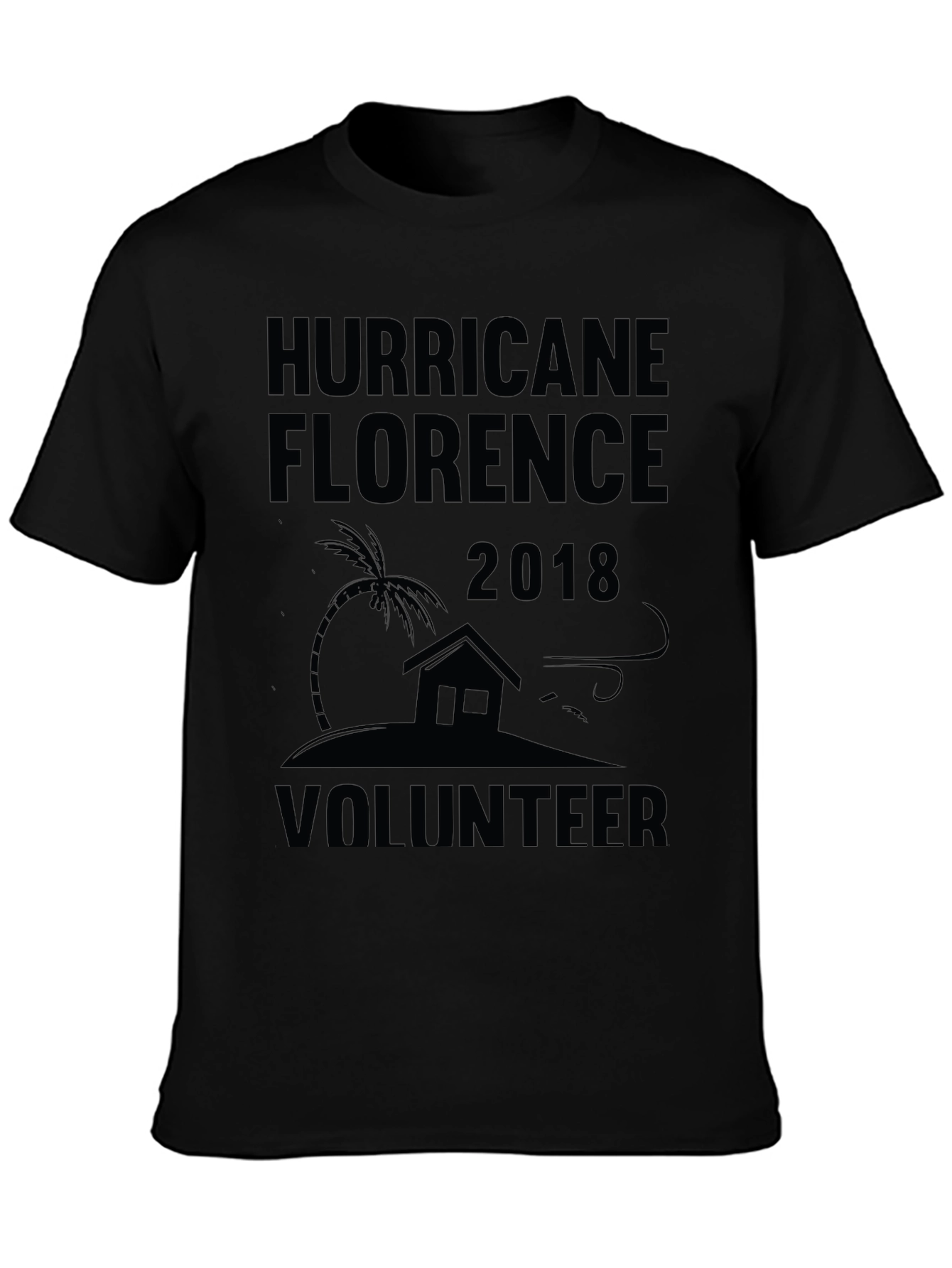 Hurricane Florence 2018 Volunteer Black T-Shirt