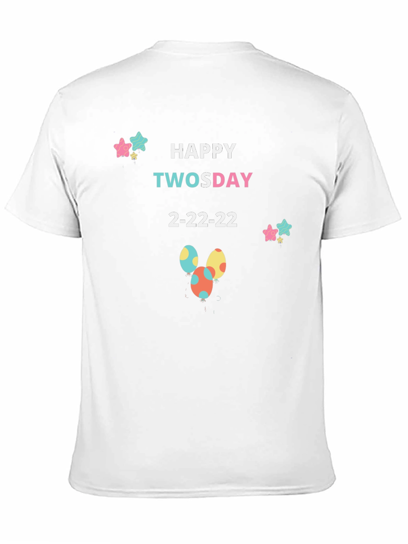 Happy Twosday 2-22-22 Black T-Shirt