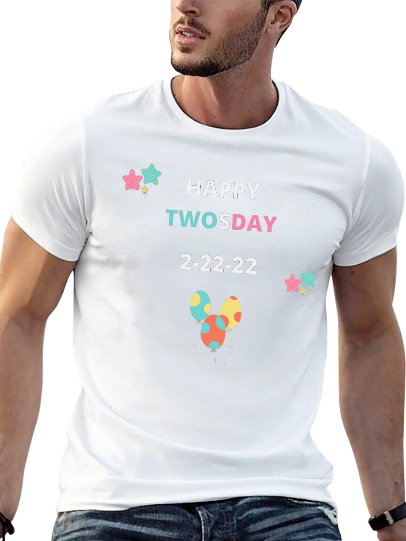 Happy Twosday 2-22-22 Black T-Shirt