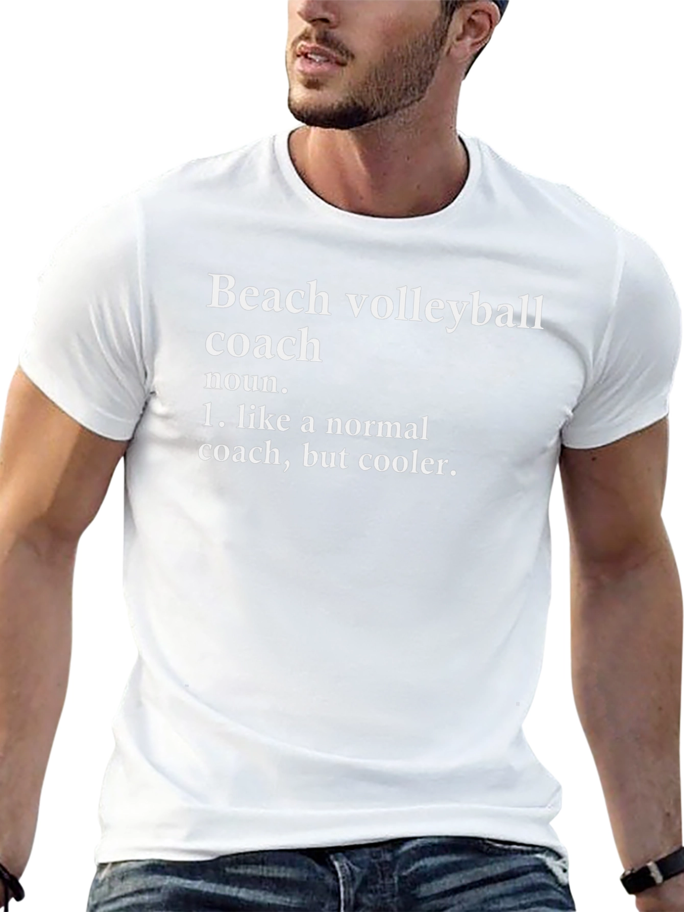 Beach Volleyball Coach Definition Graphic Tee