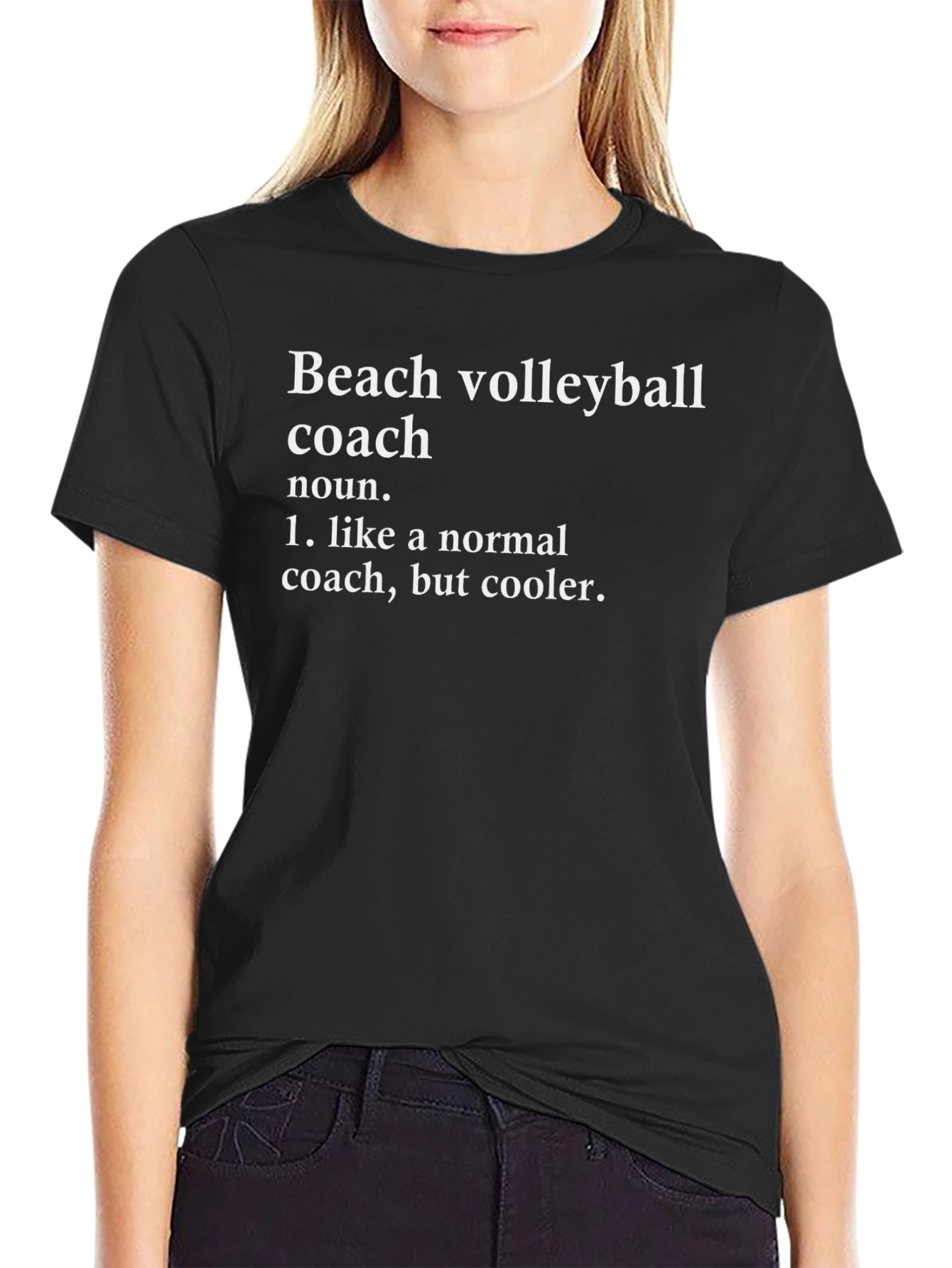 Beach Volleyball Coach Definition Graphic Tee