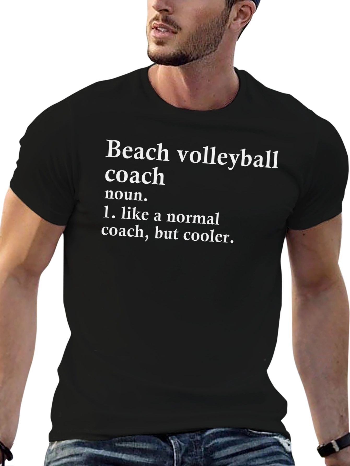 Beach Volleyball Coach Definition Graphic Tee