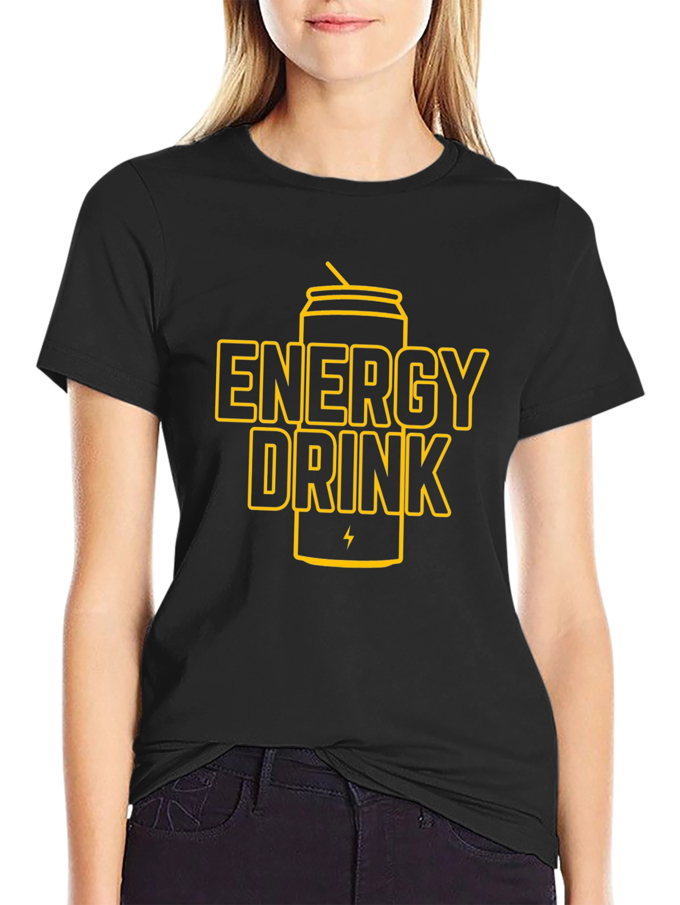 Energy Drink Graphic T-Shirt - Black